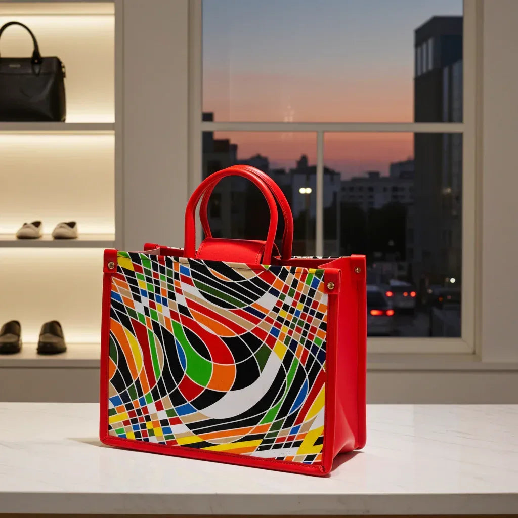 Diwaki colorful mud cloth African tote bag - DiwaKi