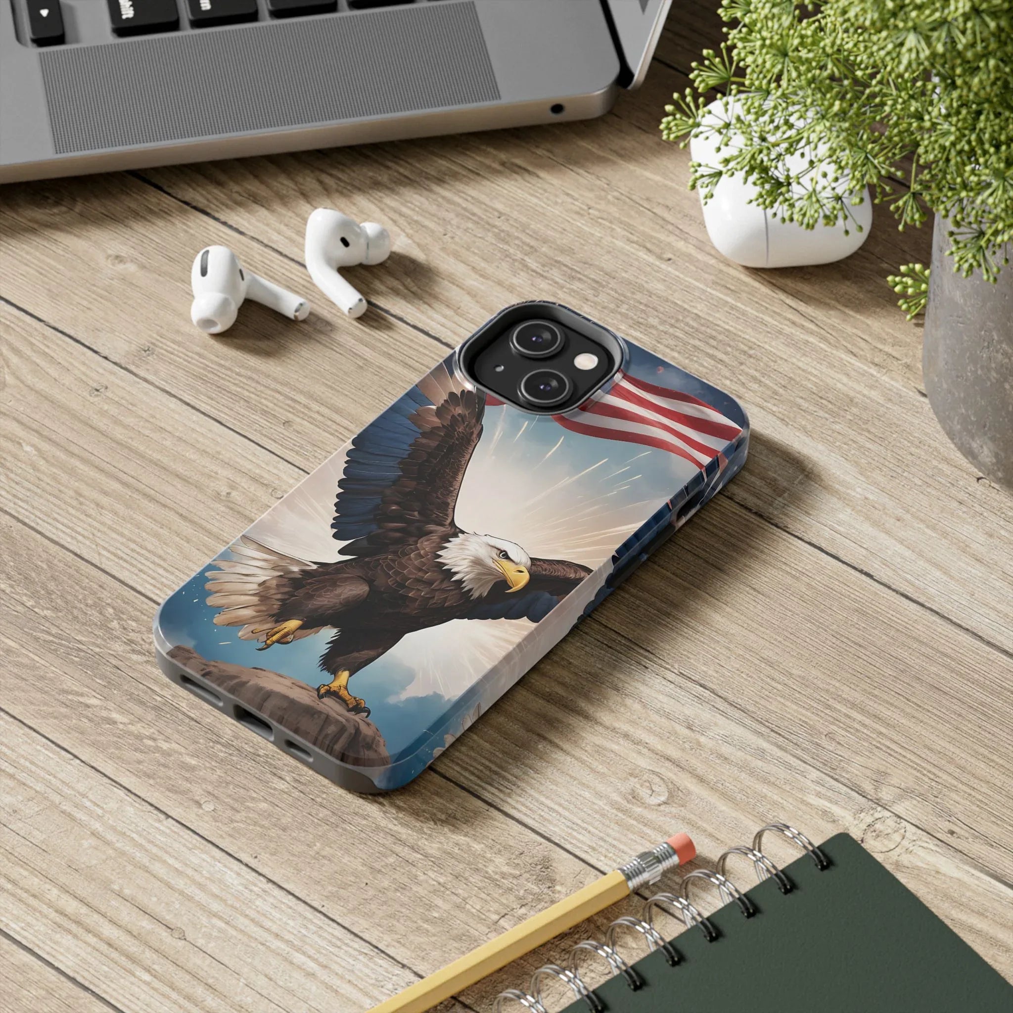 Majestic Eagle Flag Phone Case - DiwaKi