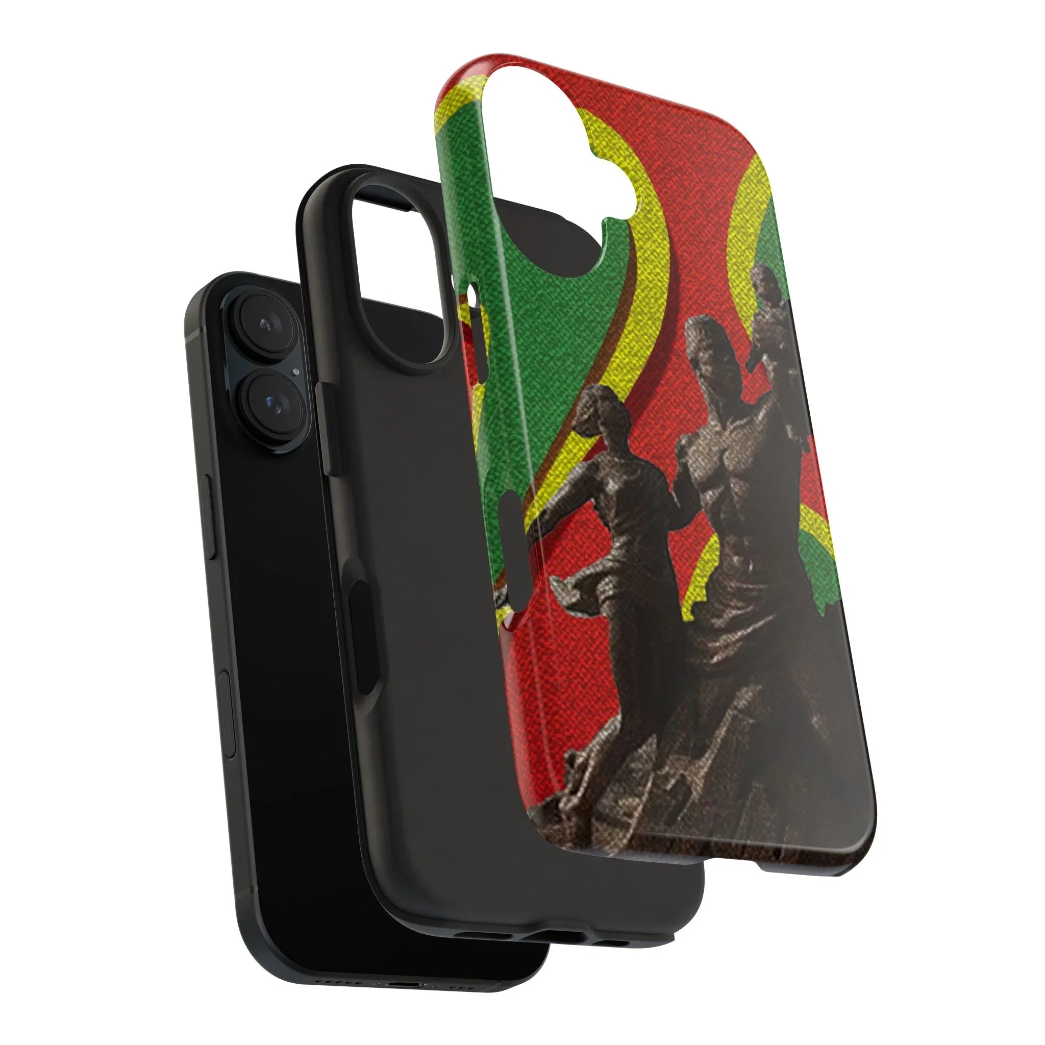 Senegal Tough Phone Case — Liberation Monument Retro Red, Green & Yellow Design - DiwaKi