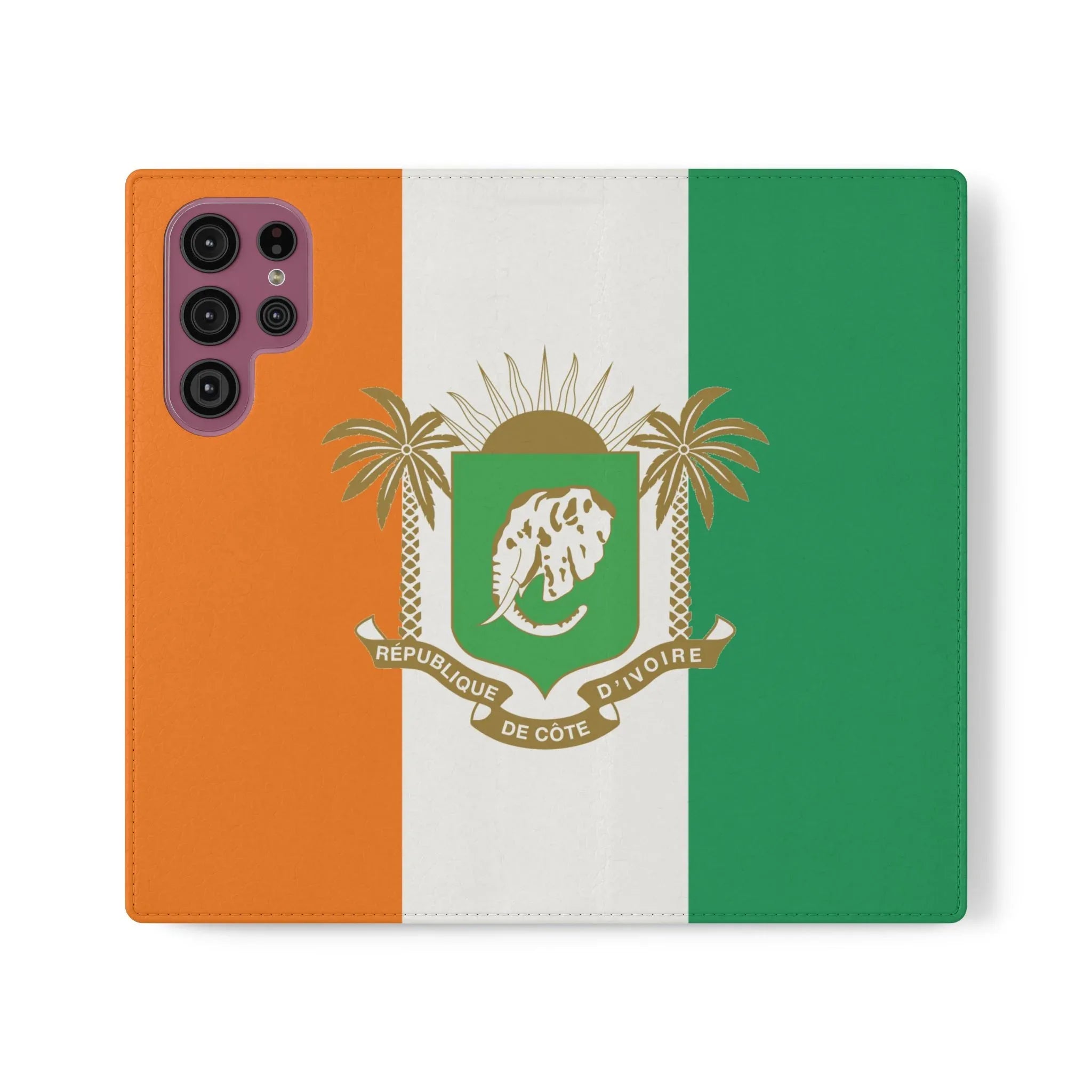 Ivory Coast Flag Flip Phone Case — Côte d&