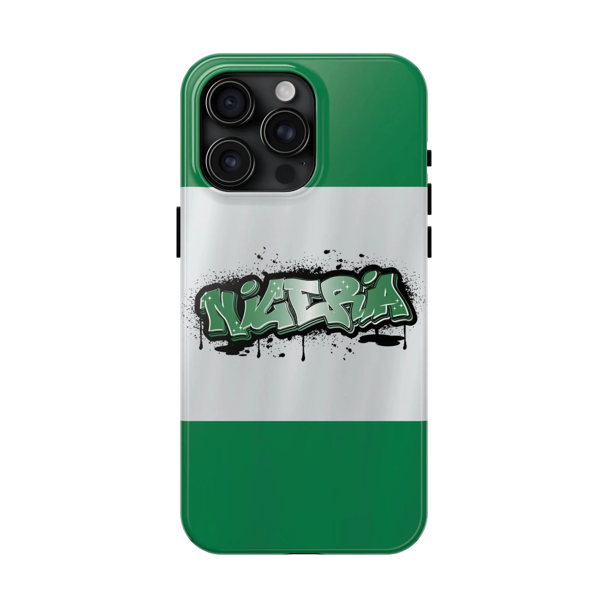 Tough Phone Case — Nigeria Flag Graffiti Design - DiwaKi