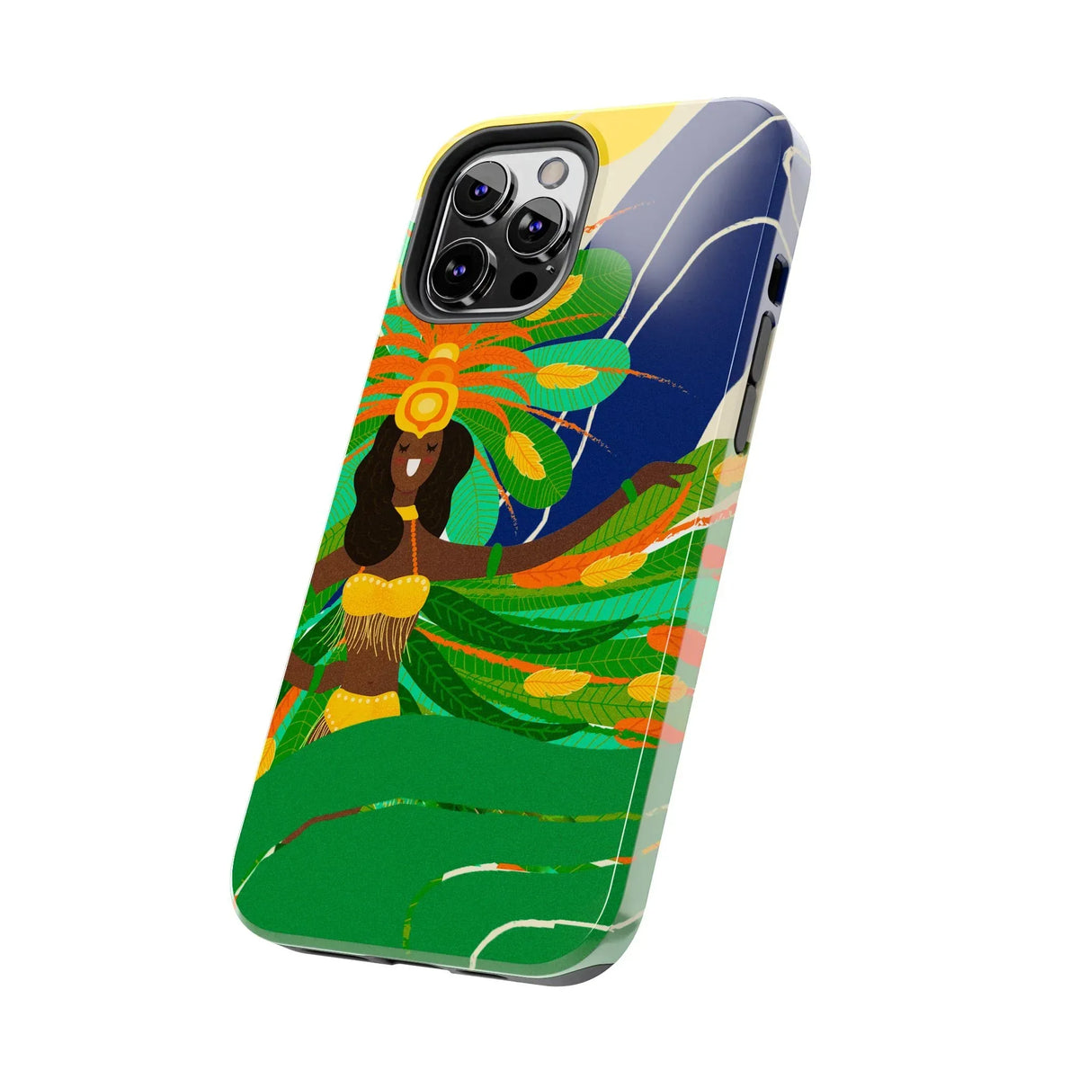 Brazil carnival Tough Phone Case — Statue of Liberty & American Flag Design - DiwaKi
