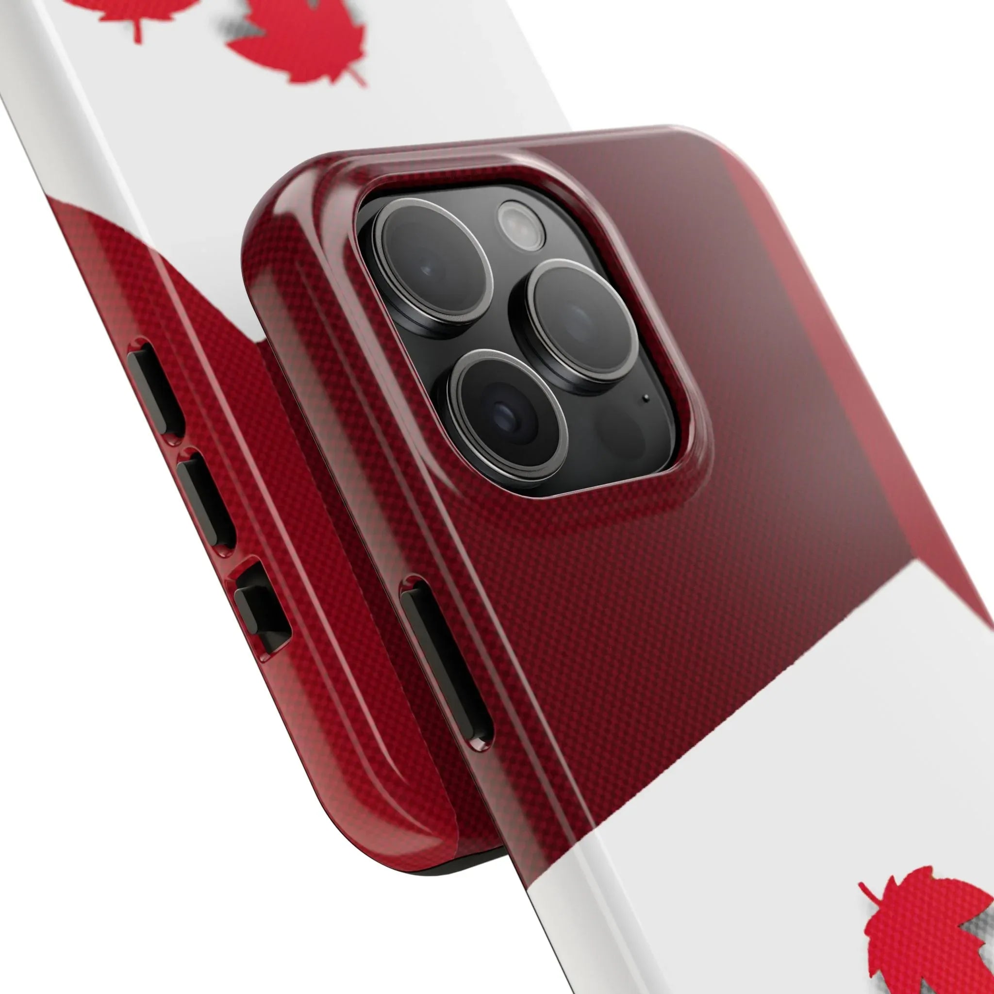 Canada Autumn Maple Tough Phone Case — Red & White Protective Fall Design - DiwaKi