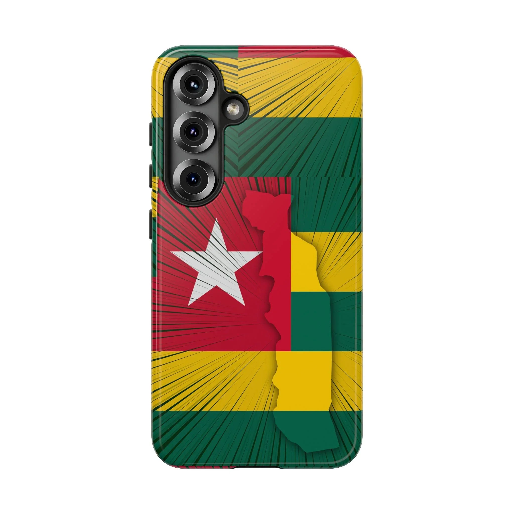 Togo Flag Tough Phone Case – Protective Stripe Design - DiwaKi