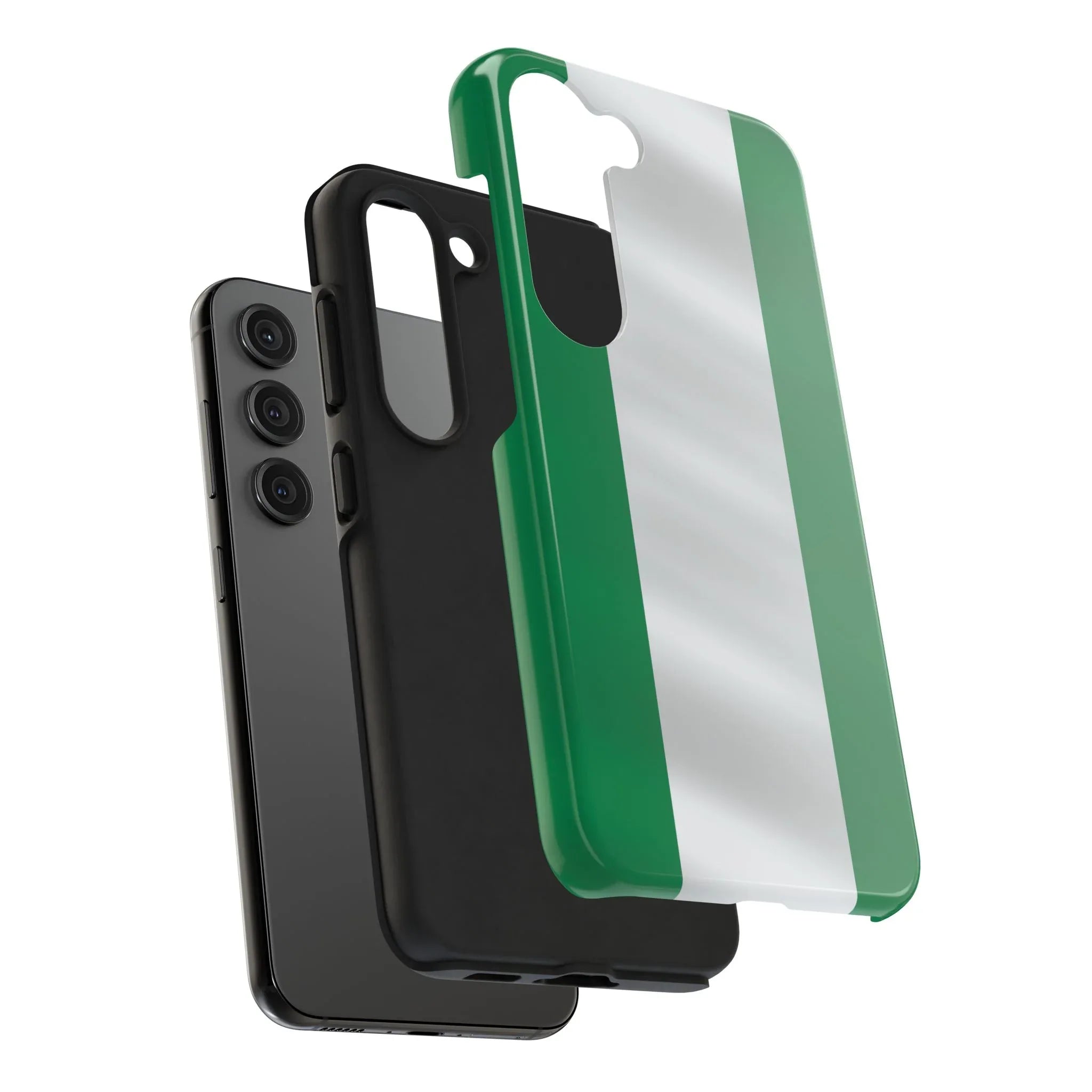 Tough Phone Case — Nigerian flag Rugged Protective Cover - DiwaKi