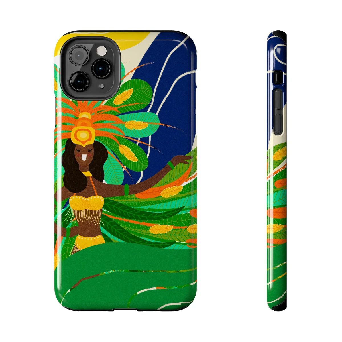 Brazil carnival Tough Phone Case — Statue of Liberty & American Flag Design - DiwaKi