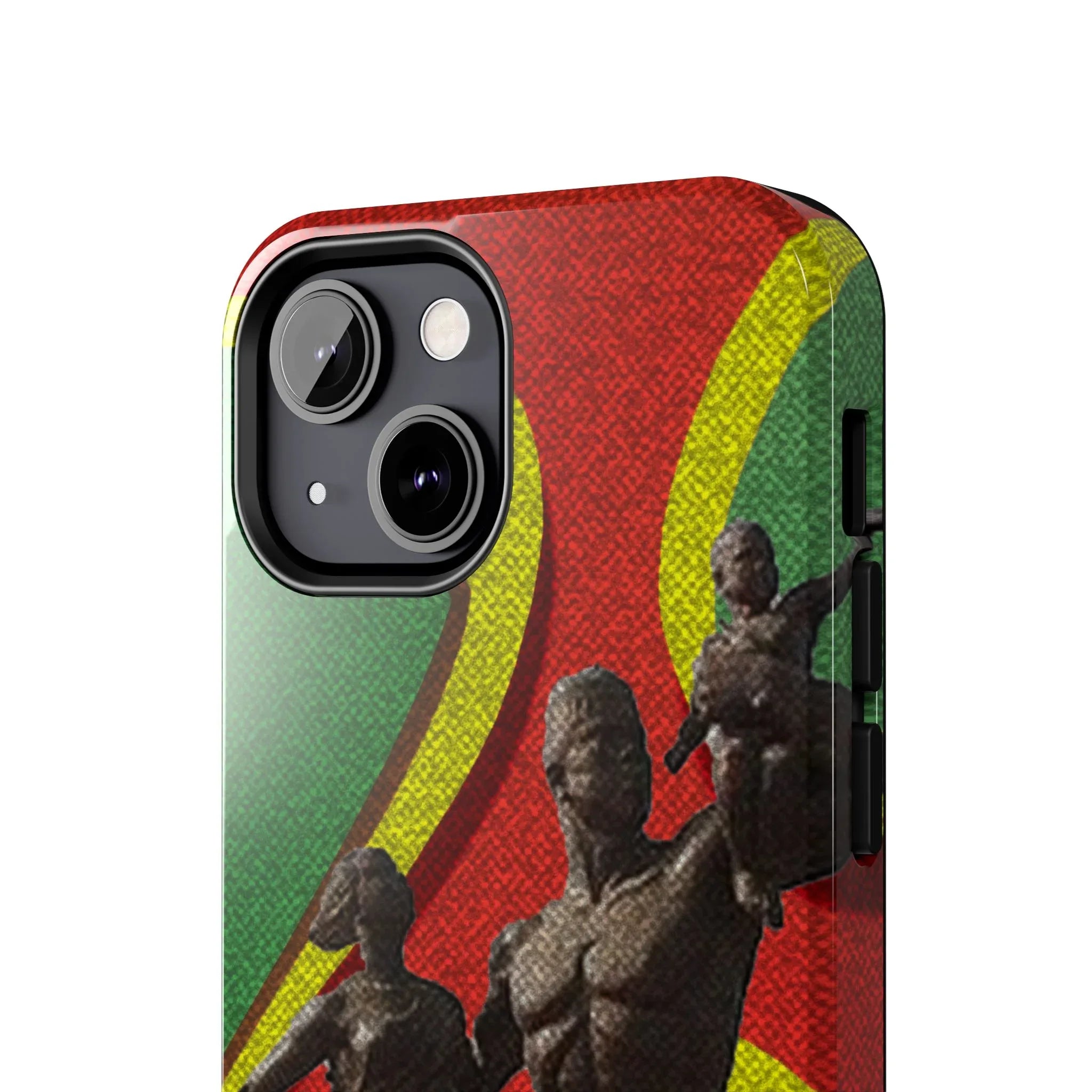 Senegal Tough Phone Case — Liberation Monument Retro Red, Green & Yellow Design - DiwaKi