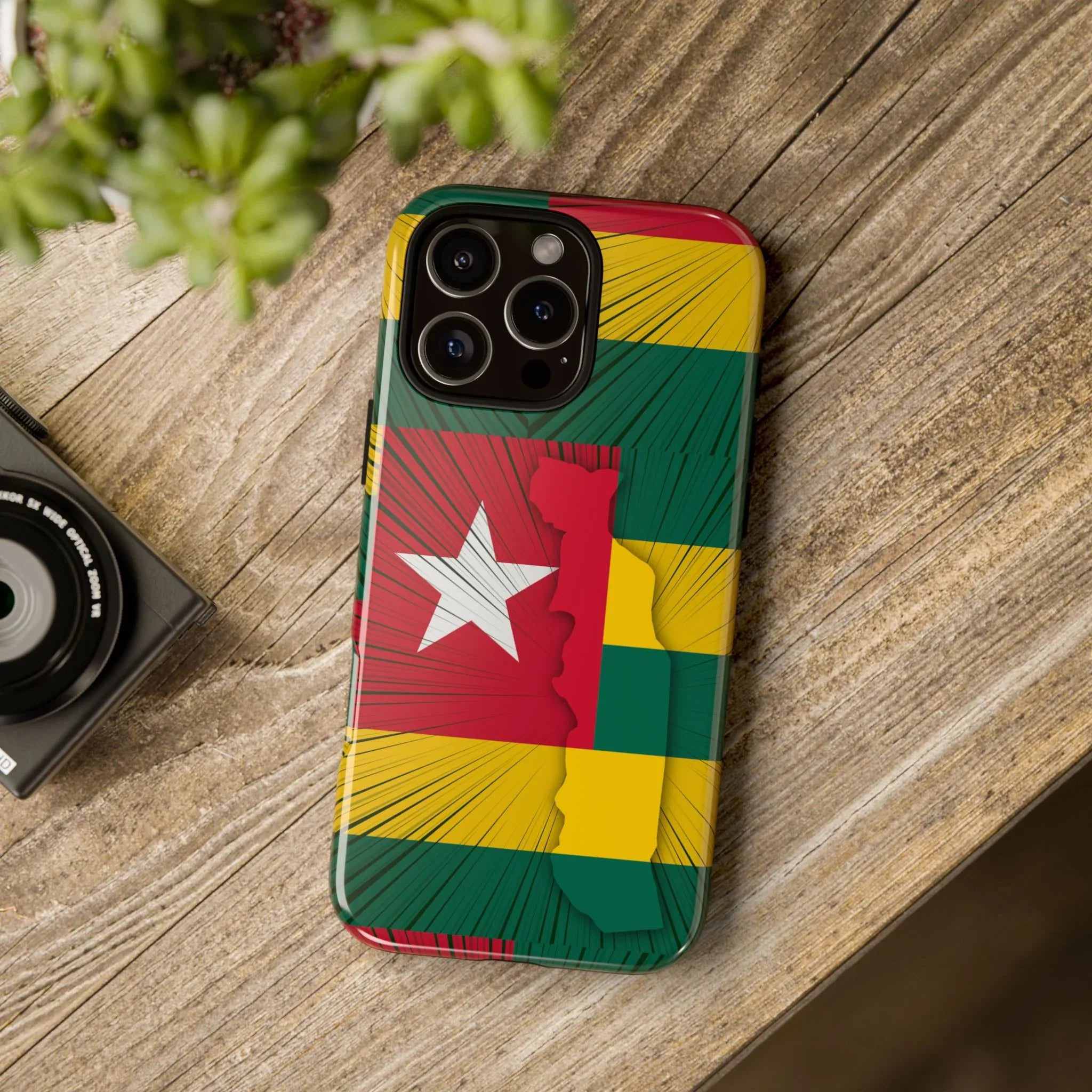 Togo Flag Tough Phone Case – Protective Stripe Design - DiwaKi