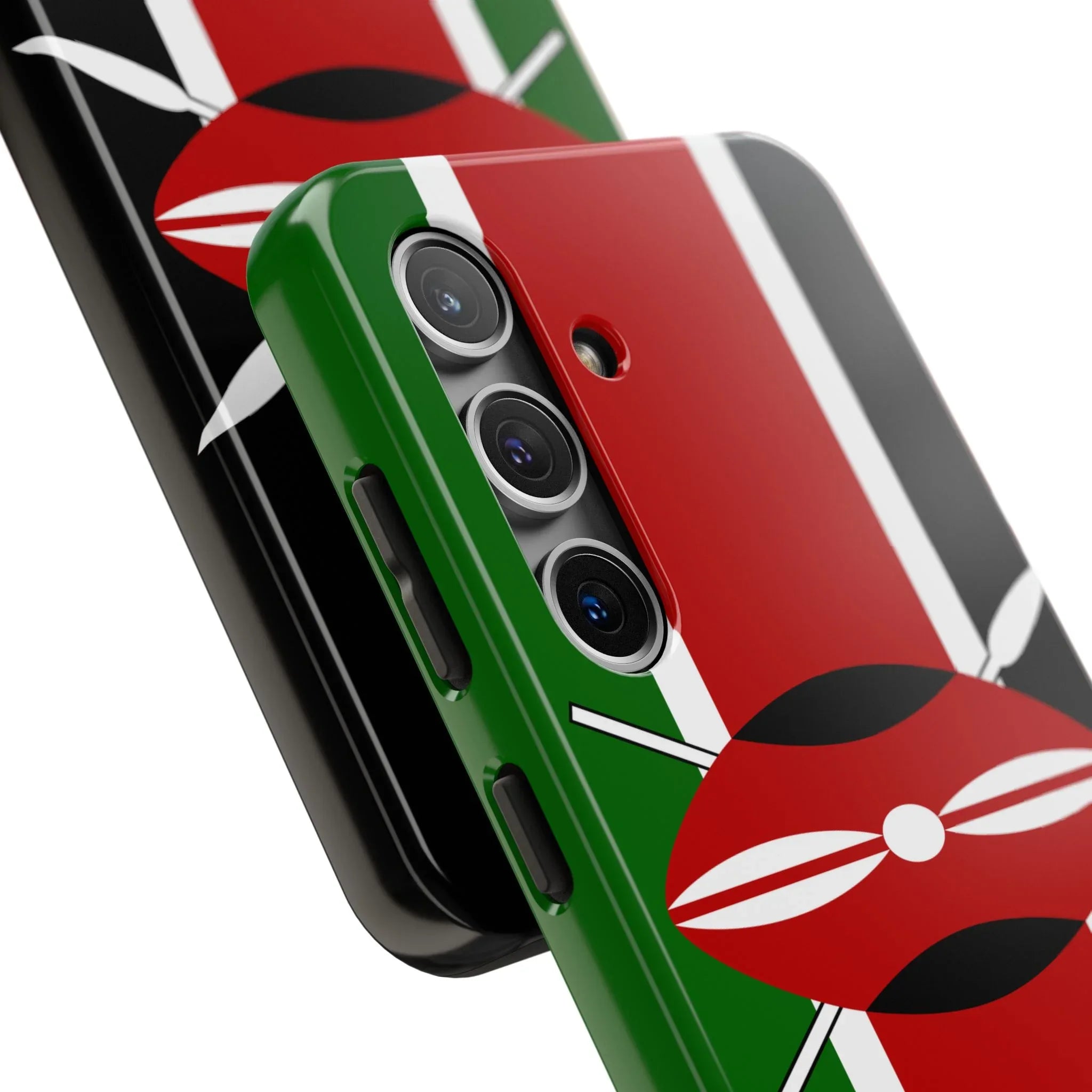 Kenya Flag Tough Phone Case — Protective Tribal Shield Design - DiwaKi