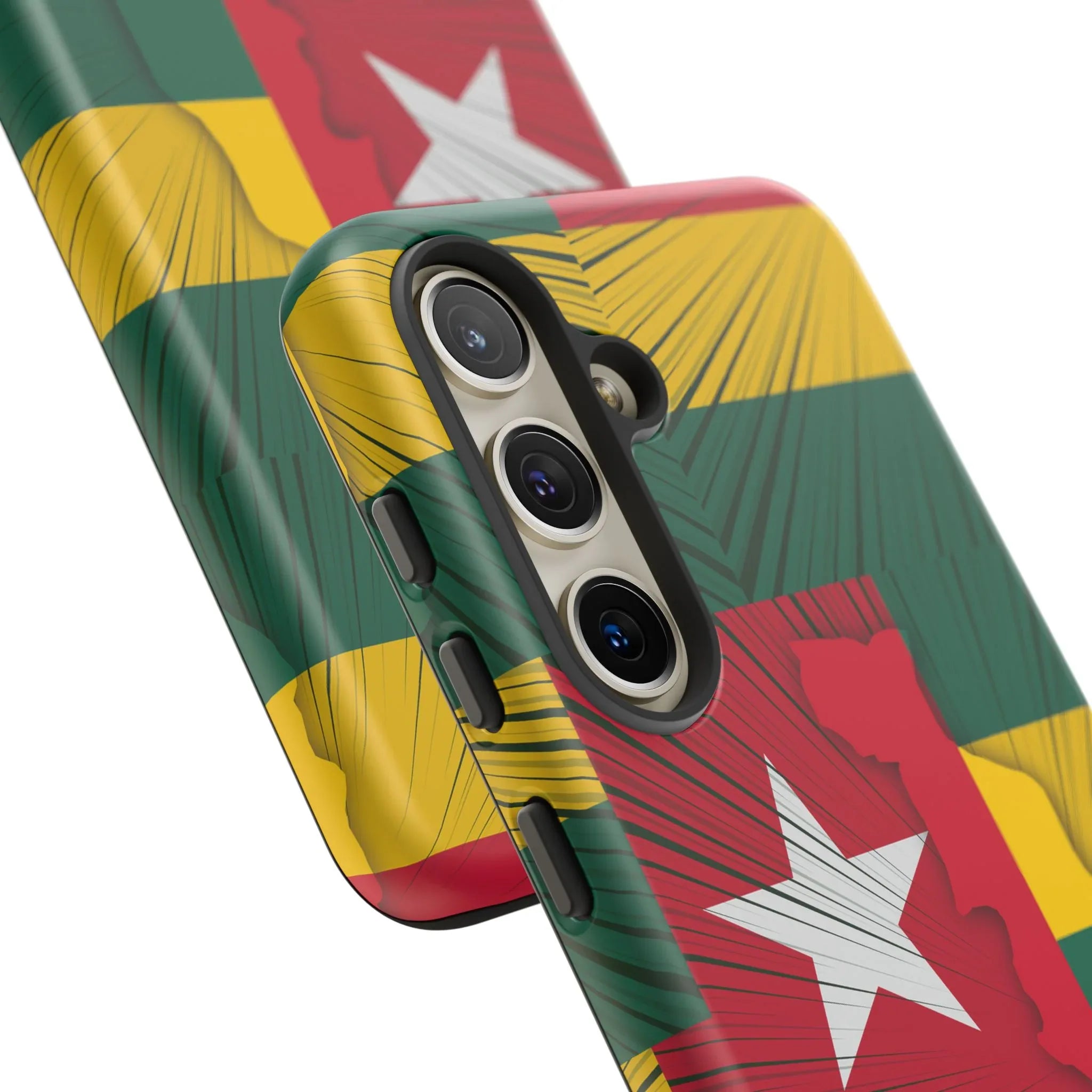 Togo Flag Tough Phone Case – Protective Stripe Design - DiwaKi