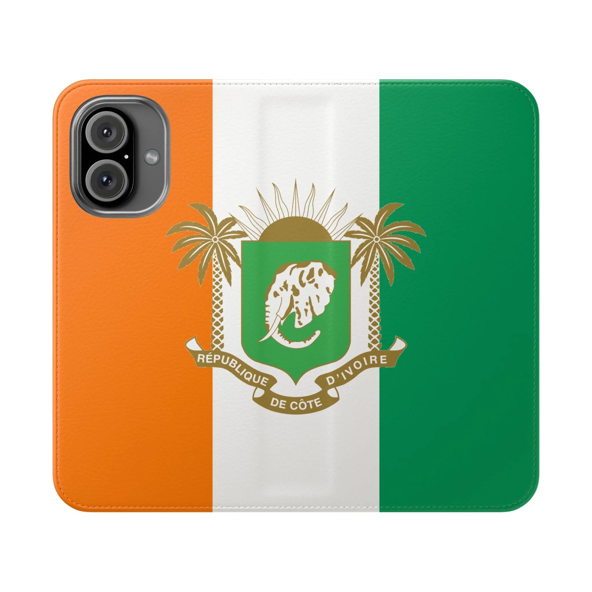 Ivory Coast Flag Flip Phone Case — Côte d&