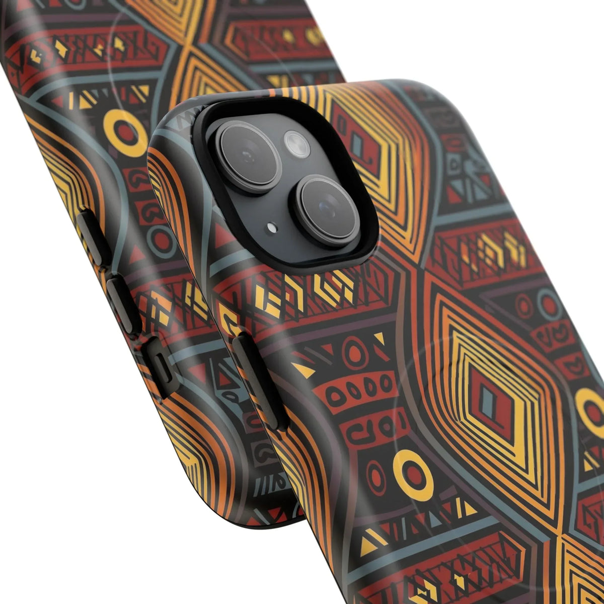 Tribal Geometric Tough Magnetic Phone Case - DiwaKi