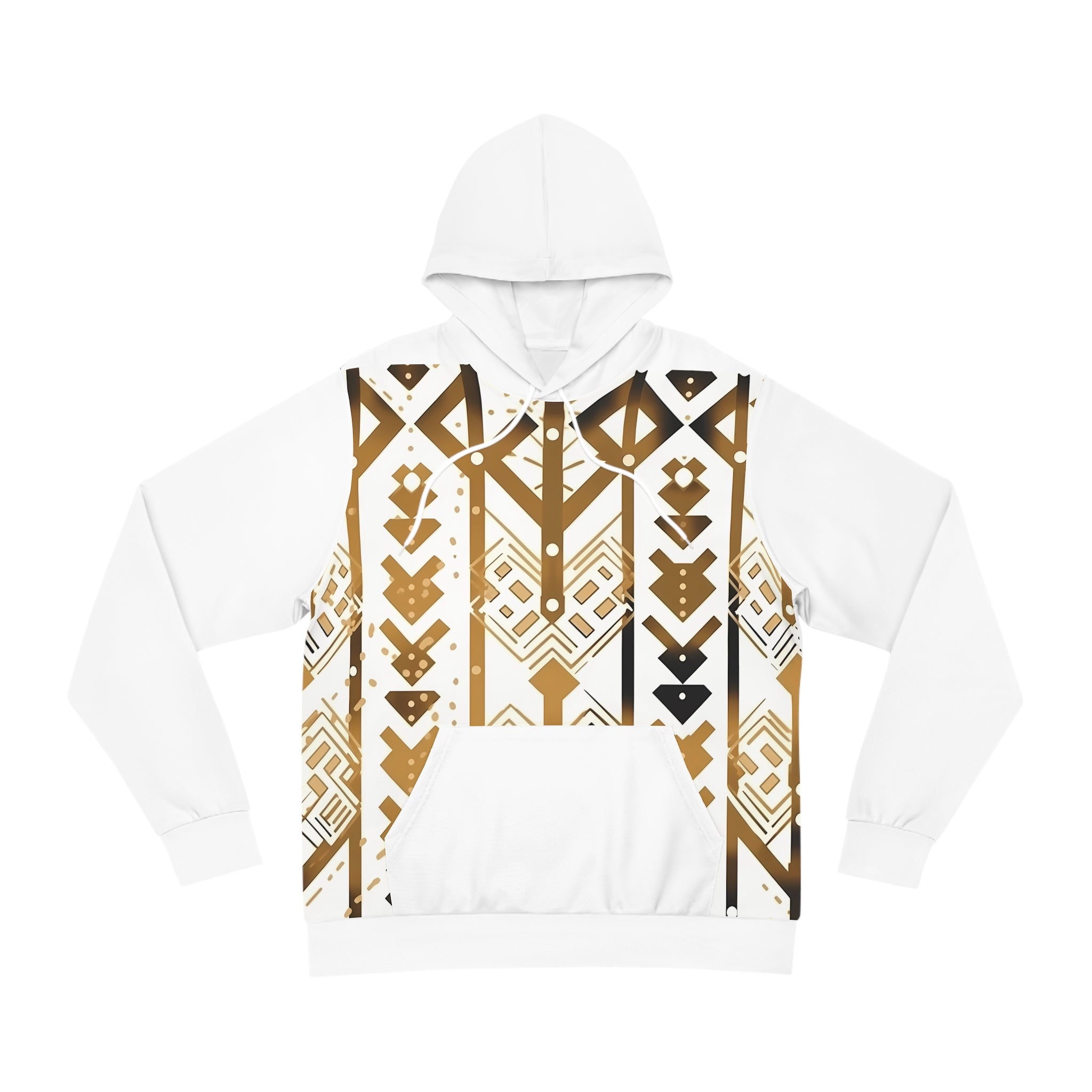 Gold Aztec Pattern Hoodie — DiwaKi Tribal Geometric Fashion Hoodie