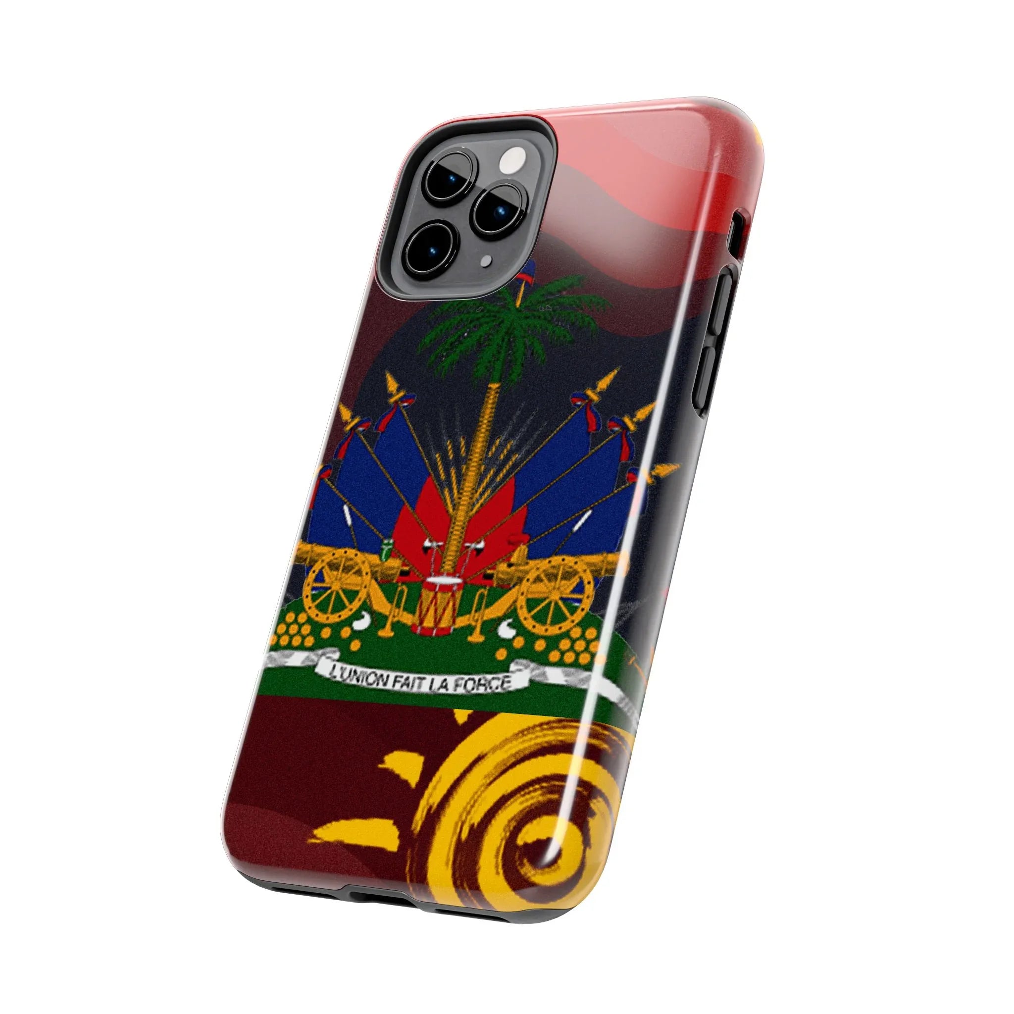 Haiti Coat of Arms Tough Phone Case — Patriotic Haitian Flag Protective Cover - DiwaKi