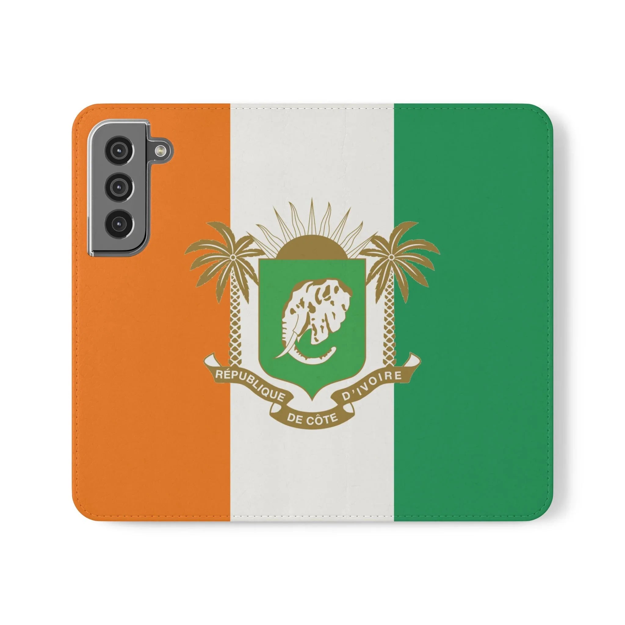Ivory Coast Flag Flip Phone Case — Côte d&