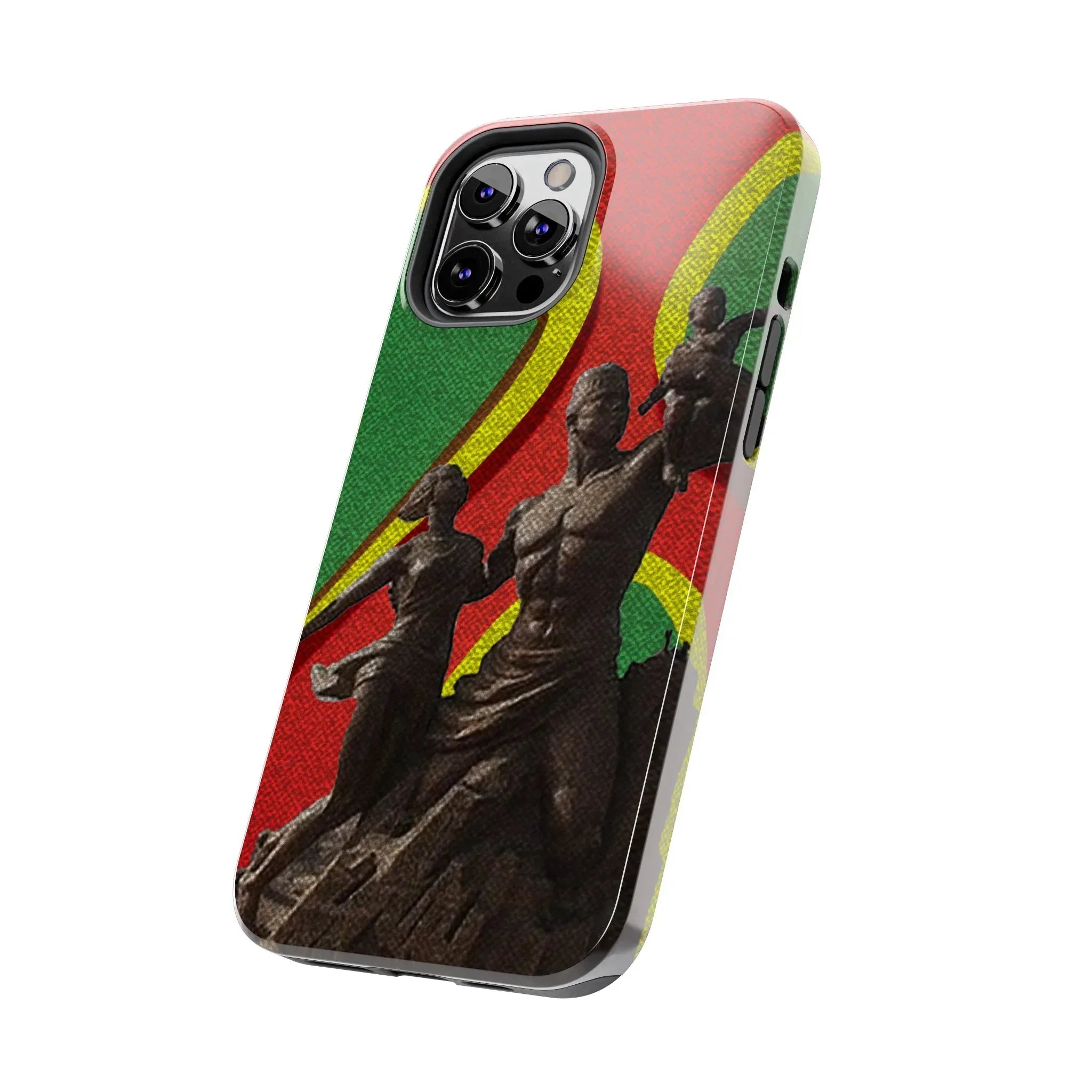 Senegal Tough Phone Case — Liberation Monument Retro Red, Green & Yellow Design - DiwaKi