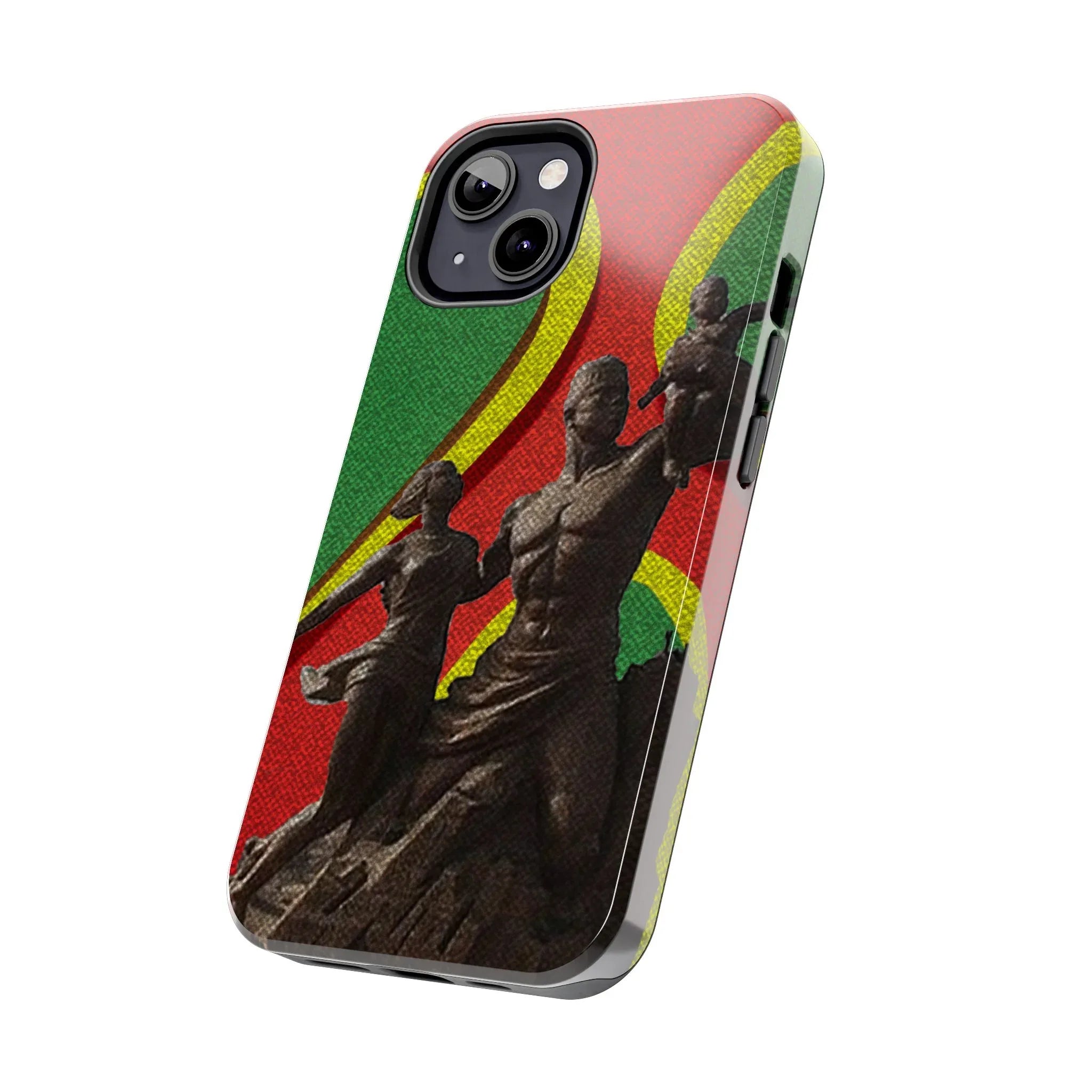 Senegal Tough Phone Case — Liberation Monument Retro Red, Green & Yellow Design - DiwaKi