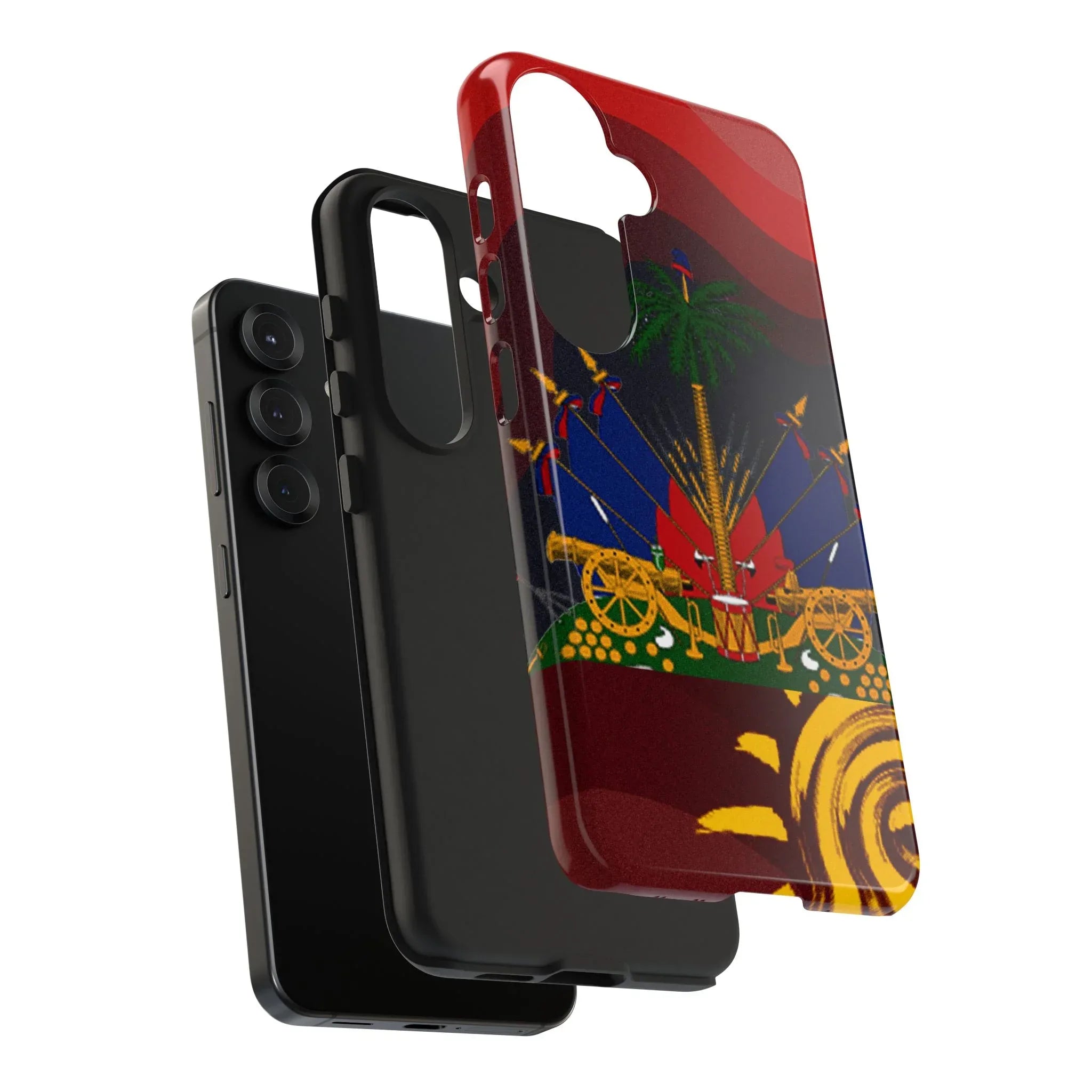 Haiti Coat of Arms Tough Phone Case — Patriotic Haitian Flag Protective Cover - DiwaKi