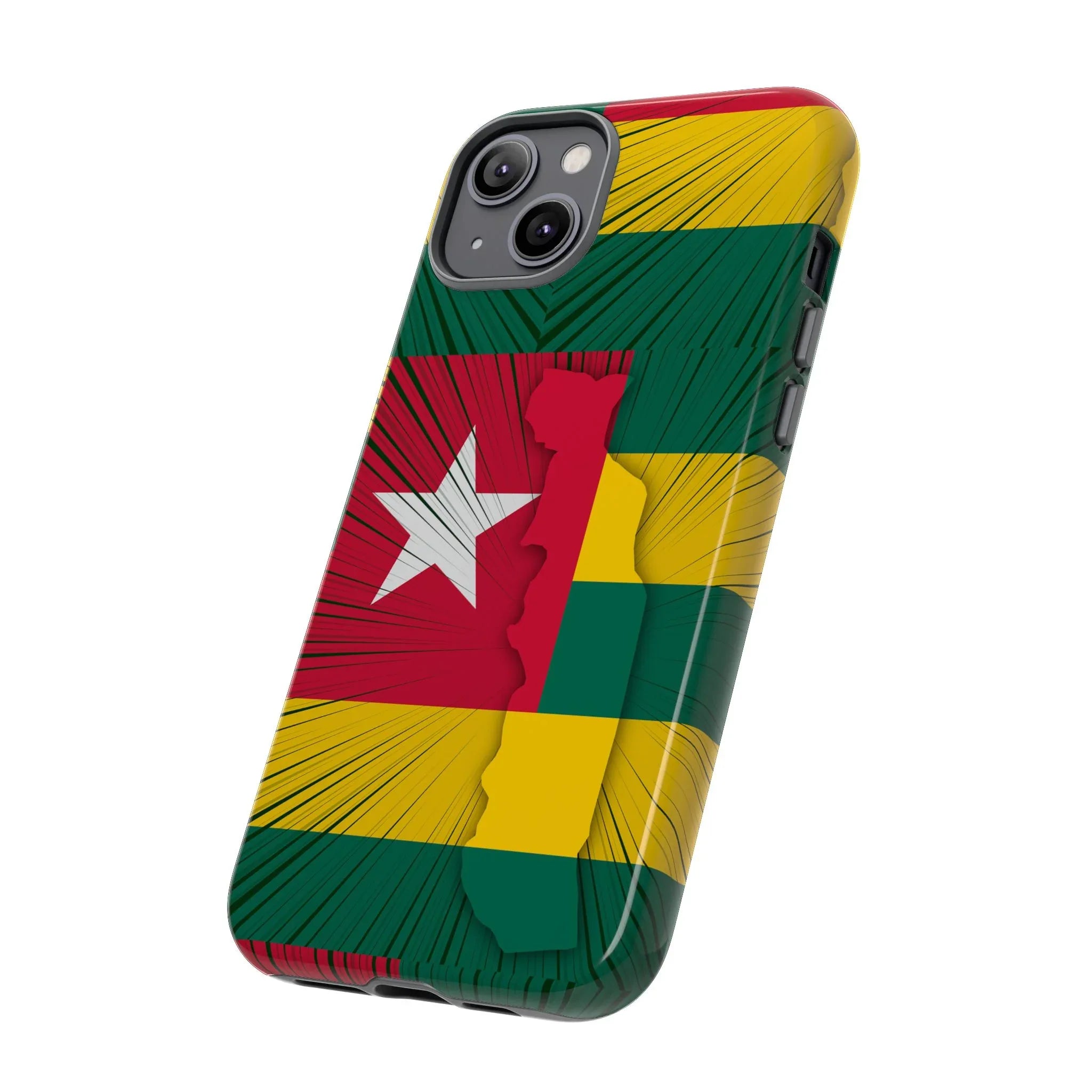 Togo Flag Tough Phone Case – Protective Stripe Design - DiwaKi