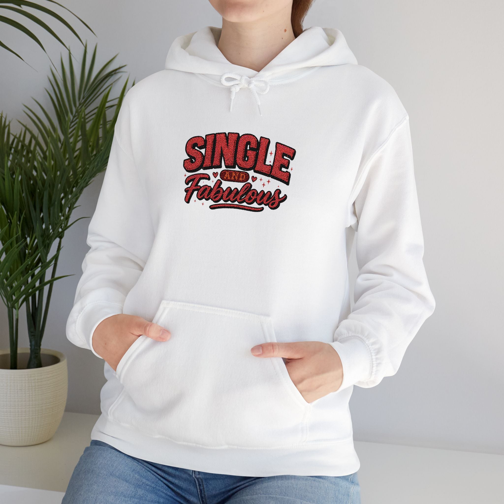 Single & Fabulous Hoodie — Funny Valentine’s Day Graphic Sweatshirt