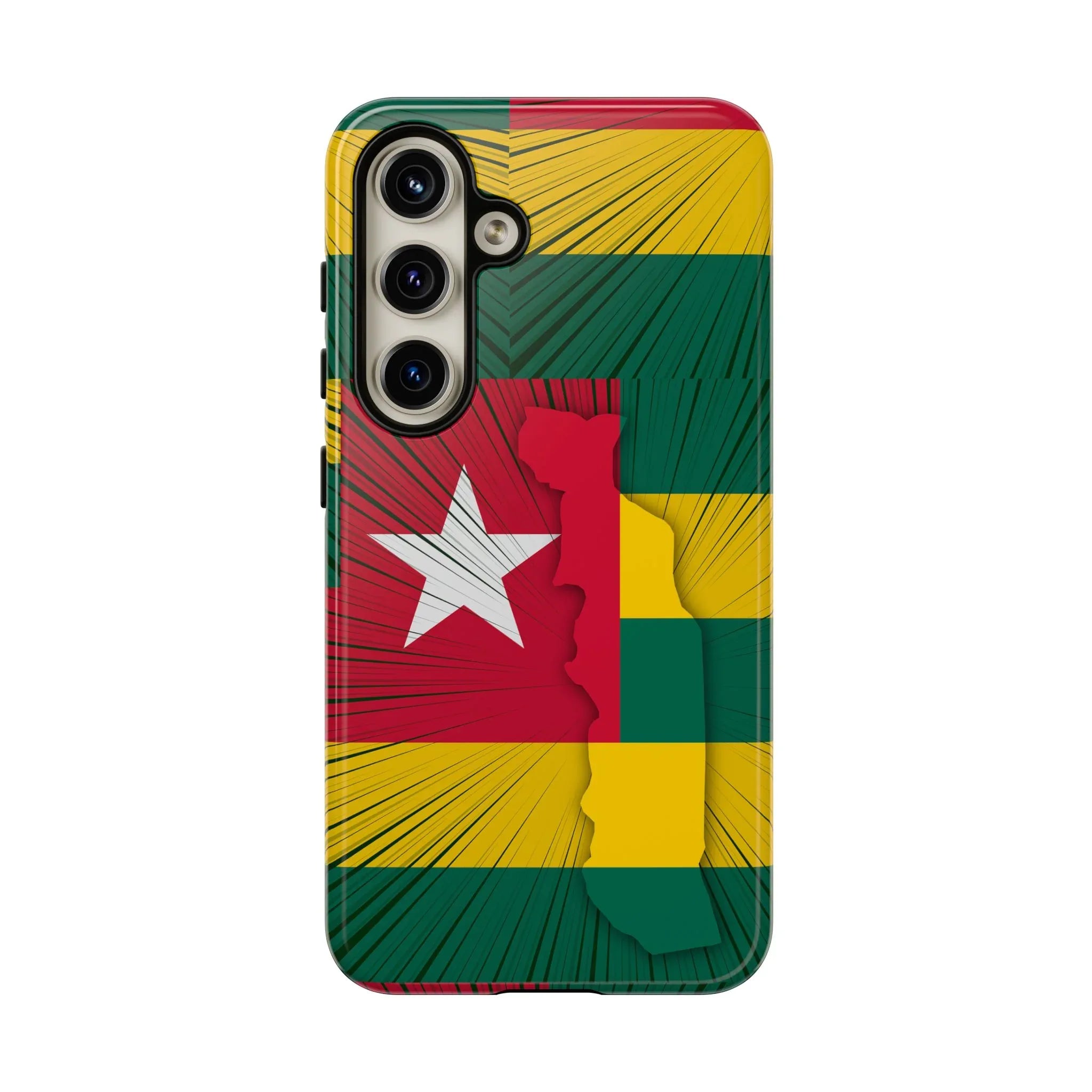Togo Flag Tough Phone Case – Protective Stripe Design - DiwaKi