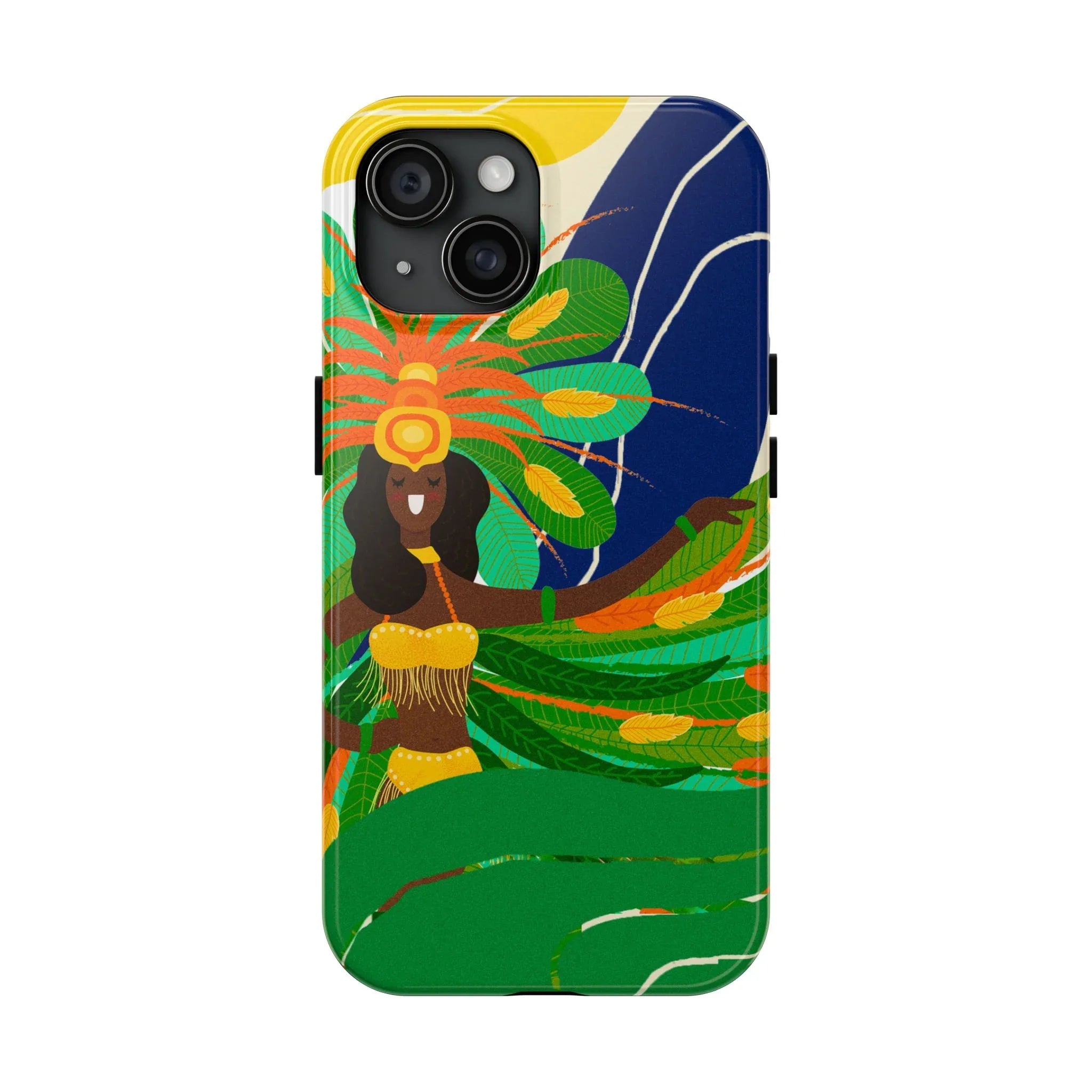 Brazil carnival Tough Phone Case — Statue of Liberty & American Flag Design - DiwaKi