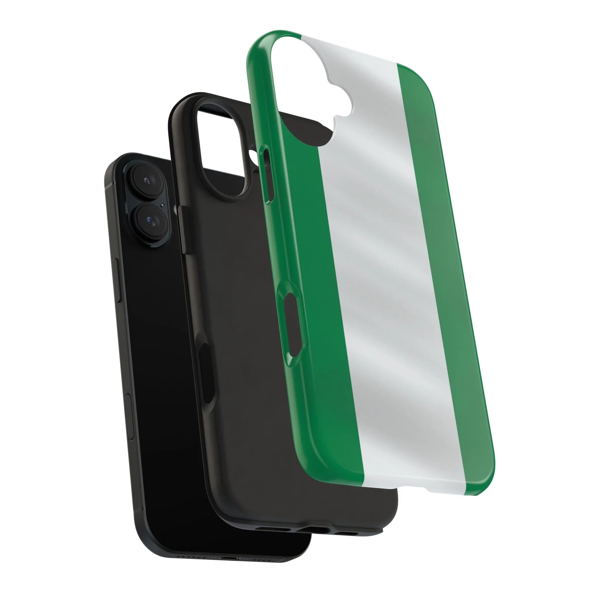Tough Phone Case — Nigerian flag Rugged Protective Cover - DiwaKi