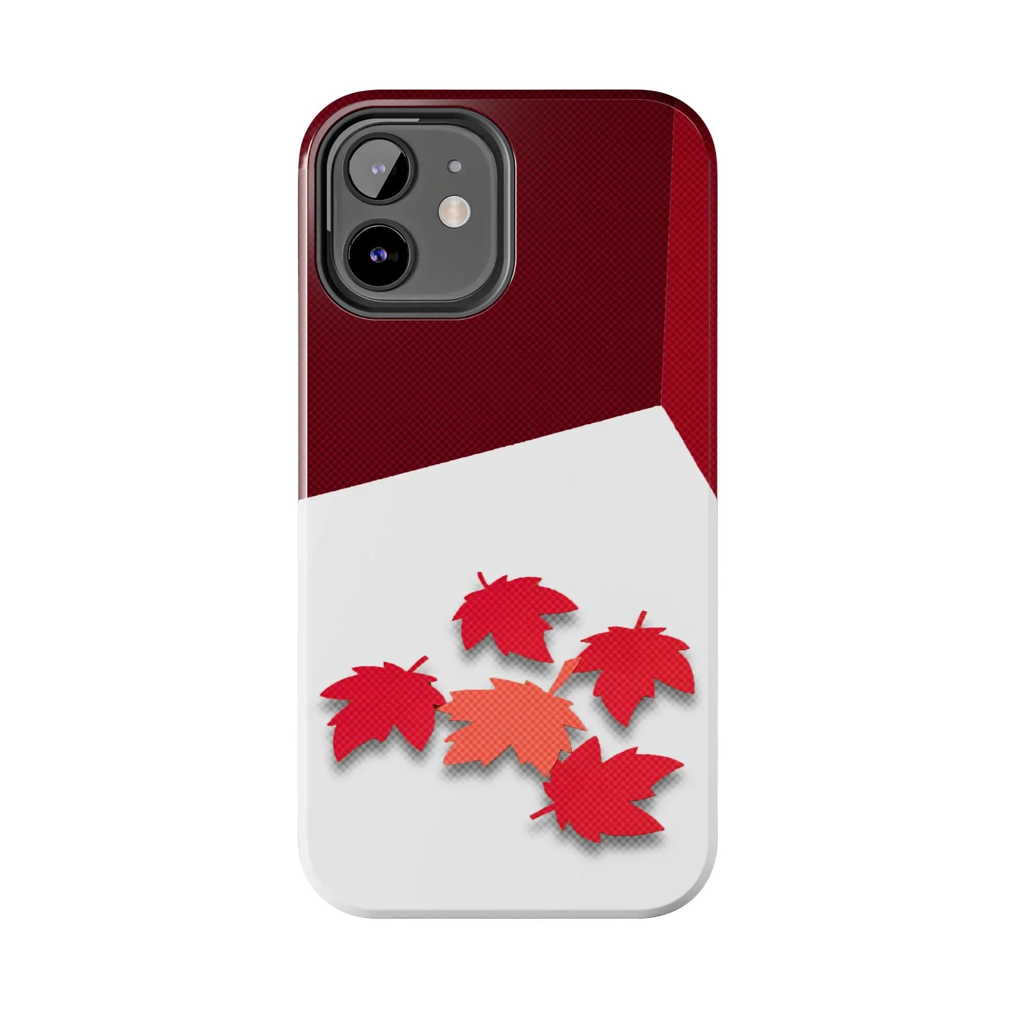 Canada Autumn Maple Tough Phone Case — Red & White Protective Fall Design - DiwaKi