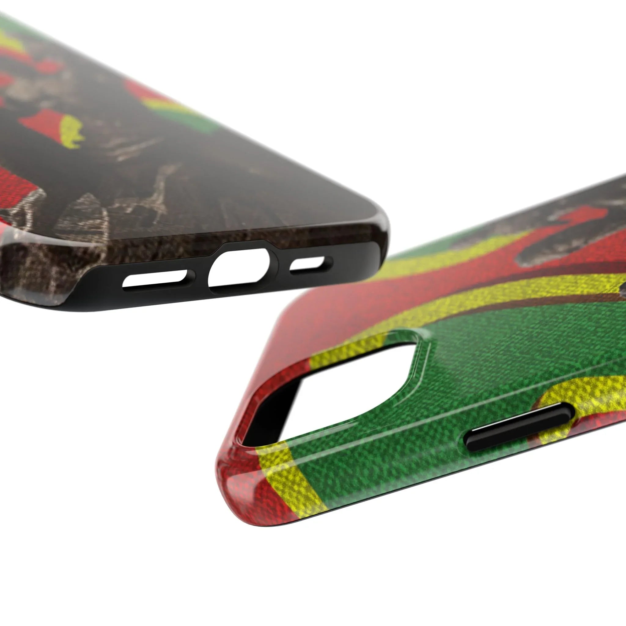 Senegal Tough Phone Case — Liberation Monument Retro Red, Green & Yellow Design - DiwaKi