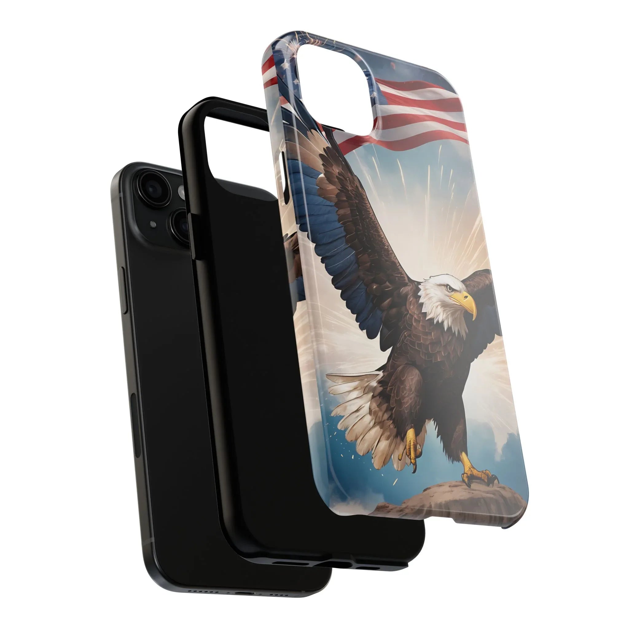 Majestic Eagle Flag Phone Case - DiwaKi