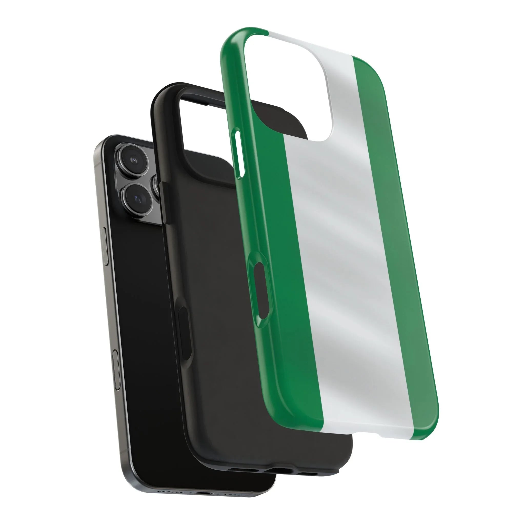 Tough Phone Case — Nigerian flag Rugged Protective Cover - DiwaKi