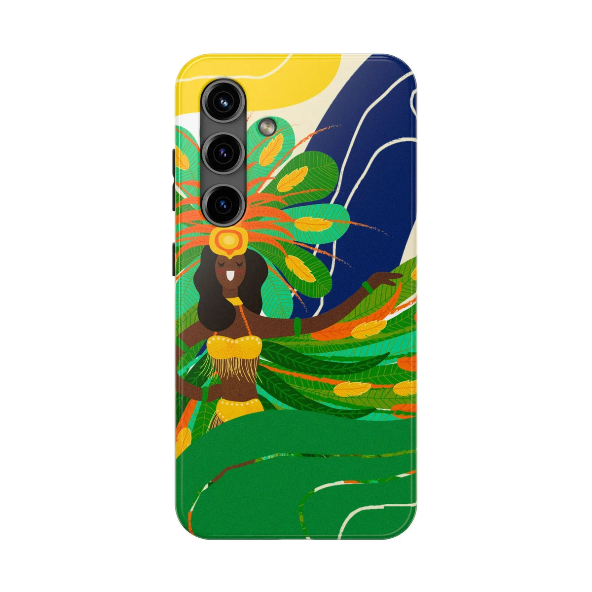 Brazil carnival Tough Phone Case — Statue of Liberty & American Flag Design - DiwaKi