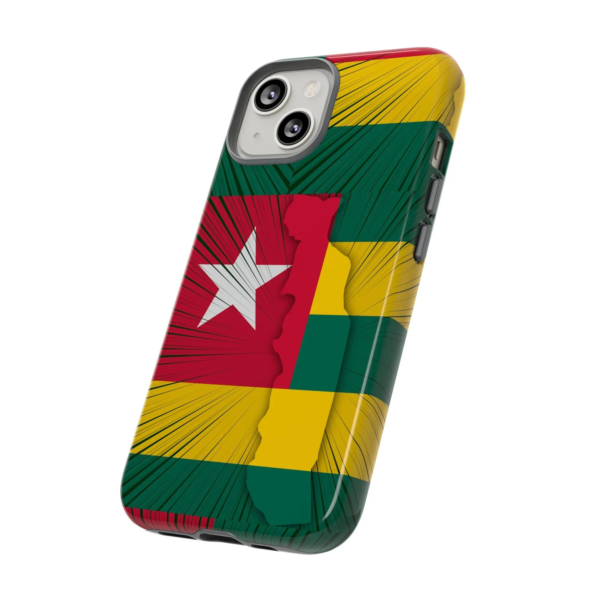 Togo Flag Tough Phone Case – Protective Stripe Design - DiwaKi