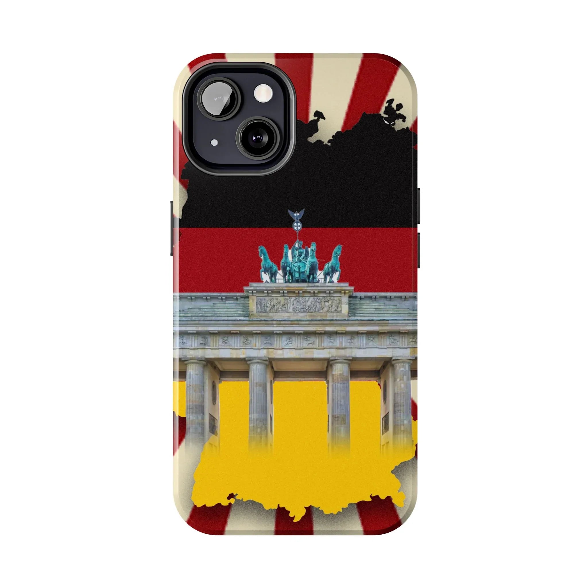 German Flag Brandenburger Gate Tough Phone Case – Berlin Landmark Protective Cover - DiwaKi