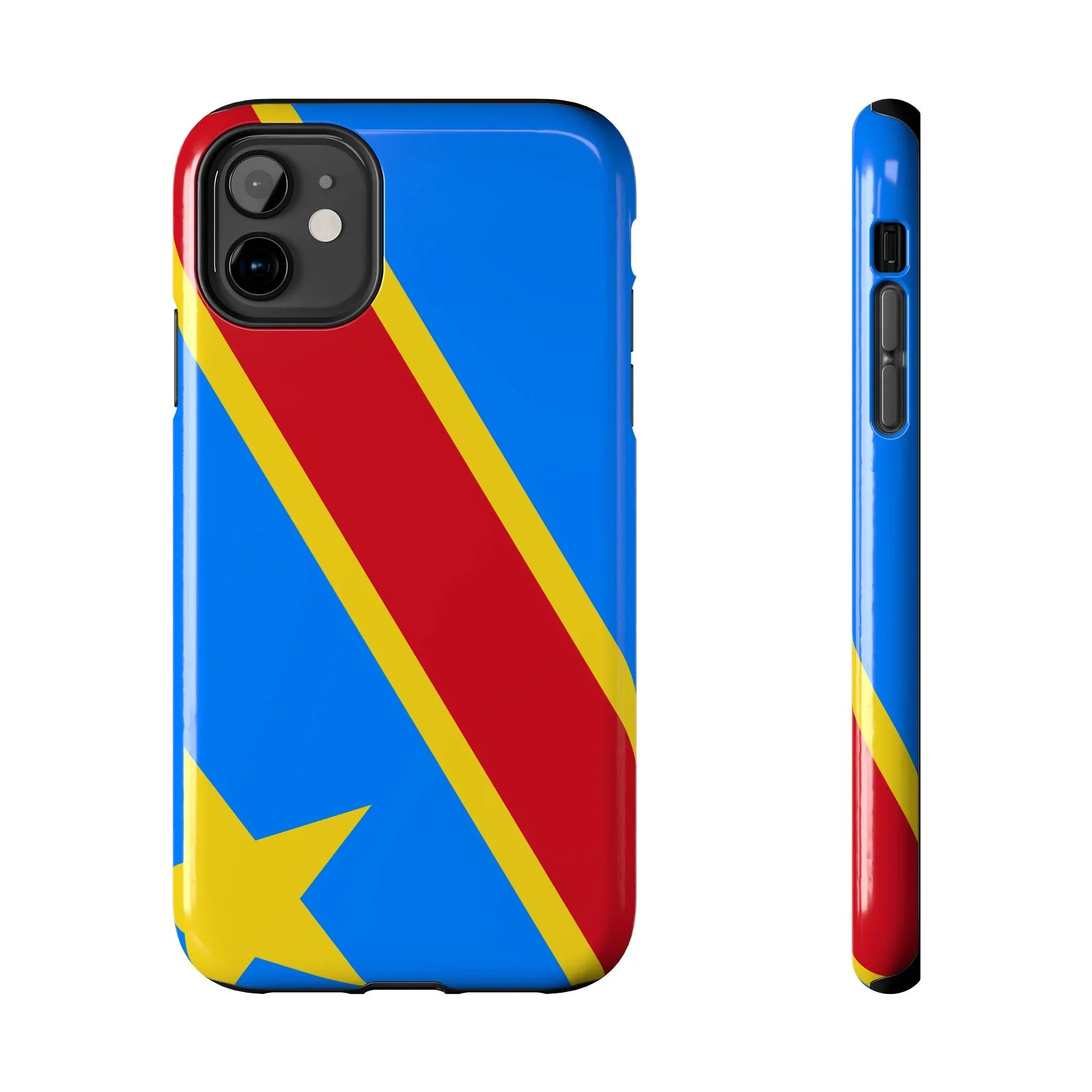 Democratic Republic of Congo Flag Tough Phone Case — Durable Protective Cover - DiwaKi