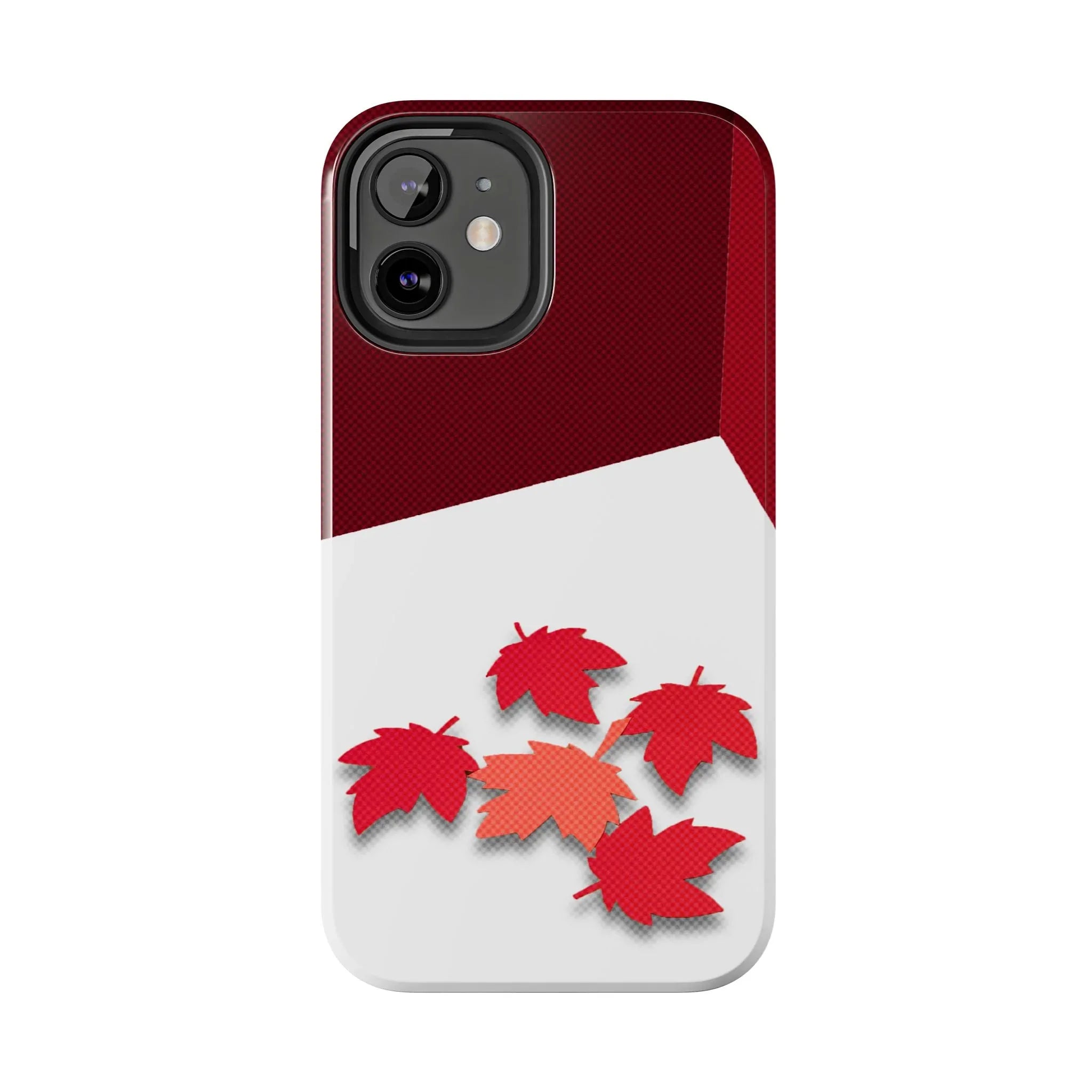 Canada Autumn Maple Tough Phone Case — Red & White Protective Fall Design - DiwaKi