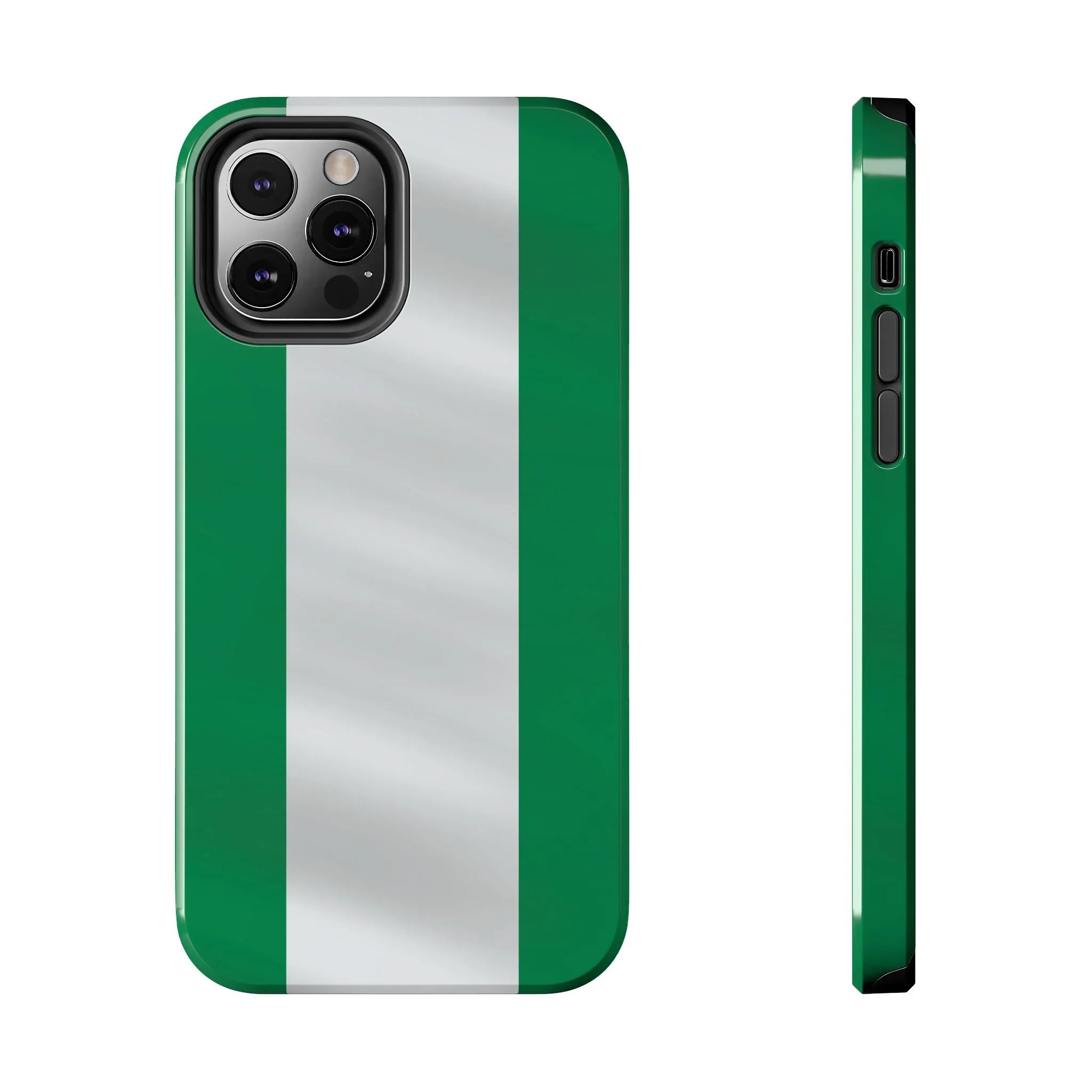 Tough Phone Case — Nigerian flag Rugged Protective Cover - DiwaKi