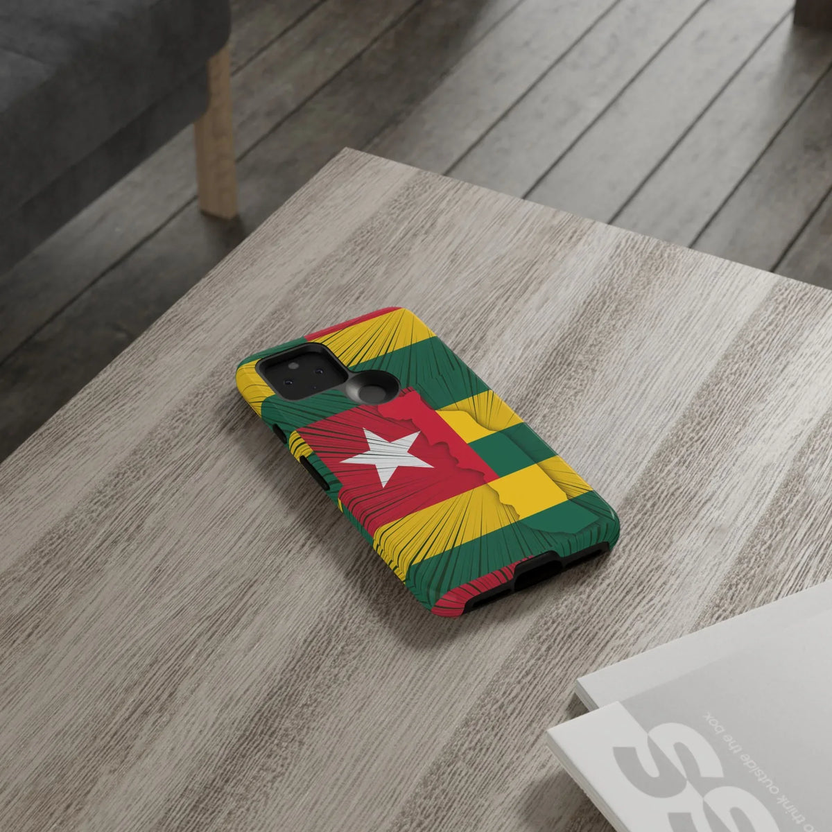 Togo Flag Tough Phone Case – Protective Stripe Design - DiwaKi