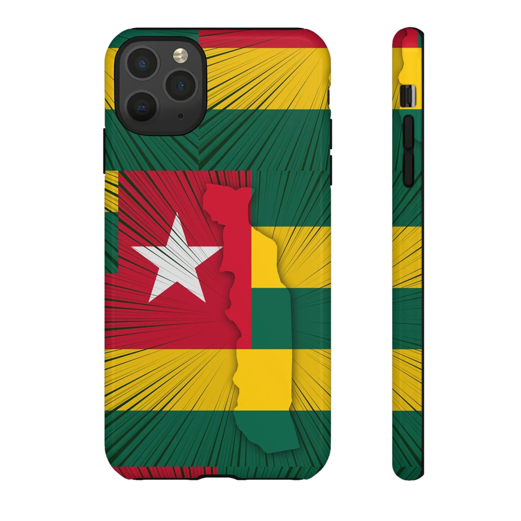 Togo Flag Tough Phone Case – Protective Stripe Design - DiwaKi