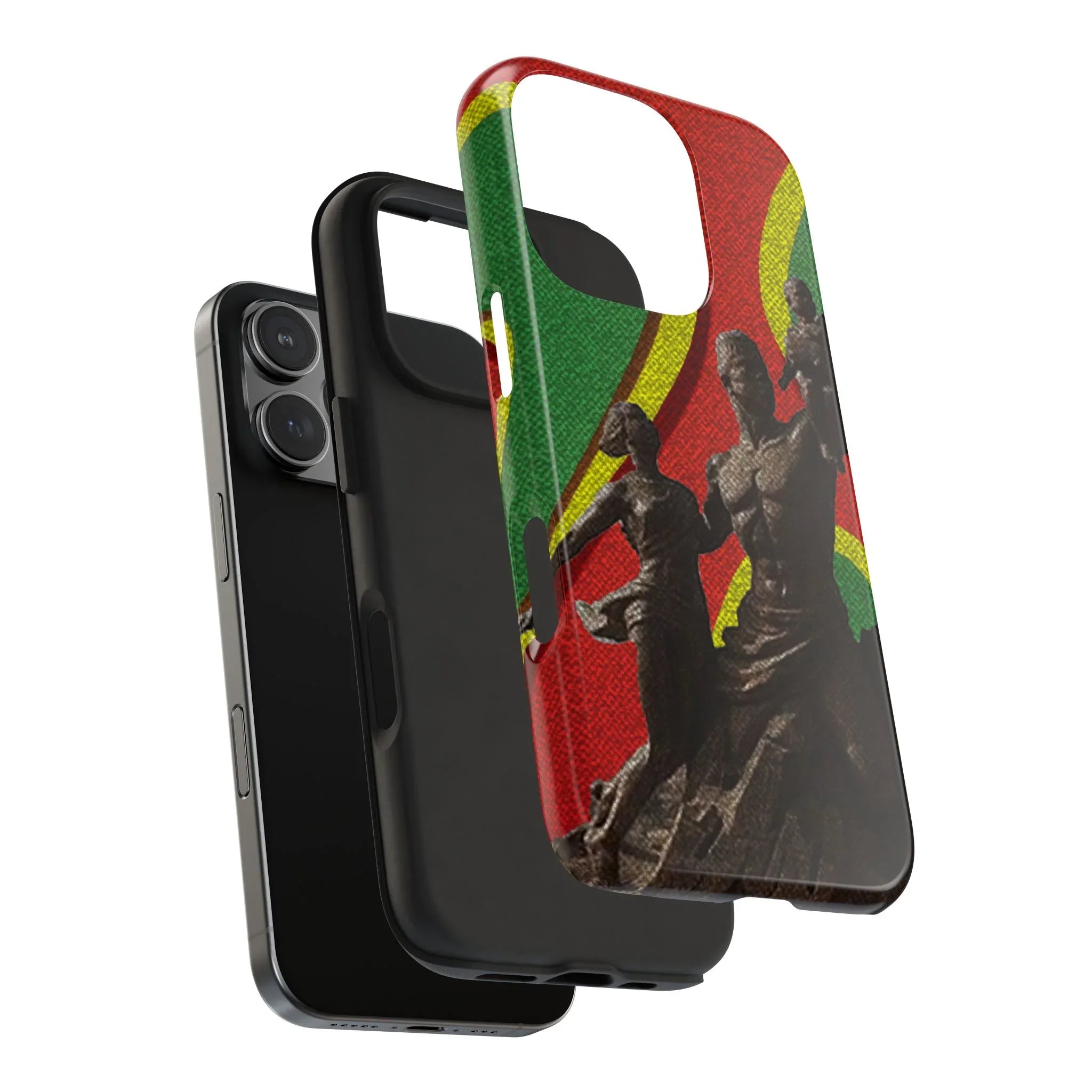 Senegal Tough Phone Case — Liberation Monument Retro Red, Green & Yellow Design - DiwaKi