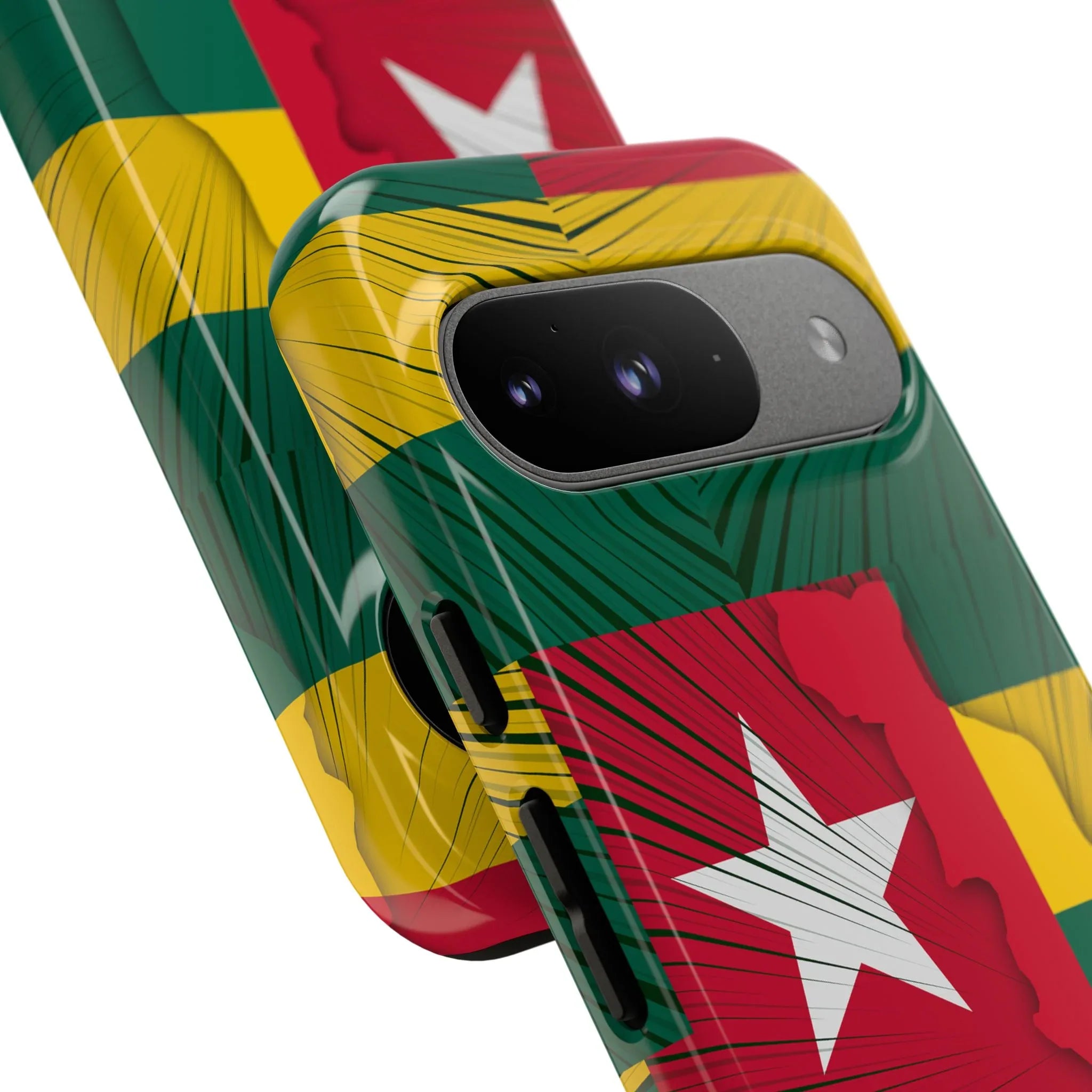 Togo Flag Tough Phone Case – Protective Stripe Design - DiwaKi
