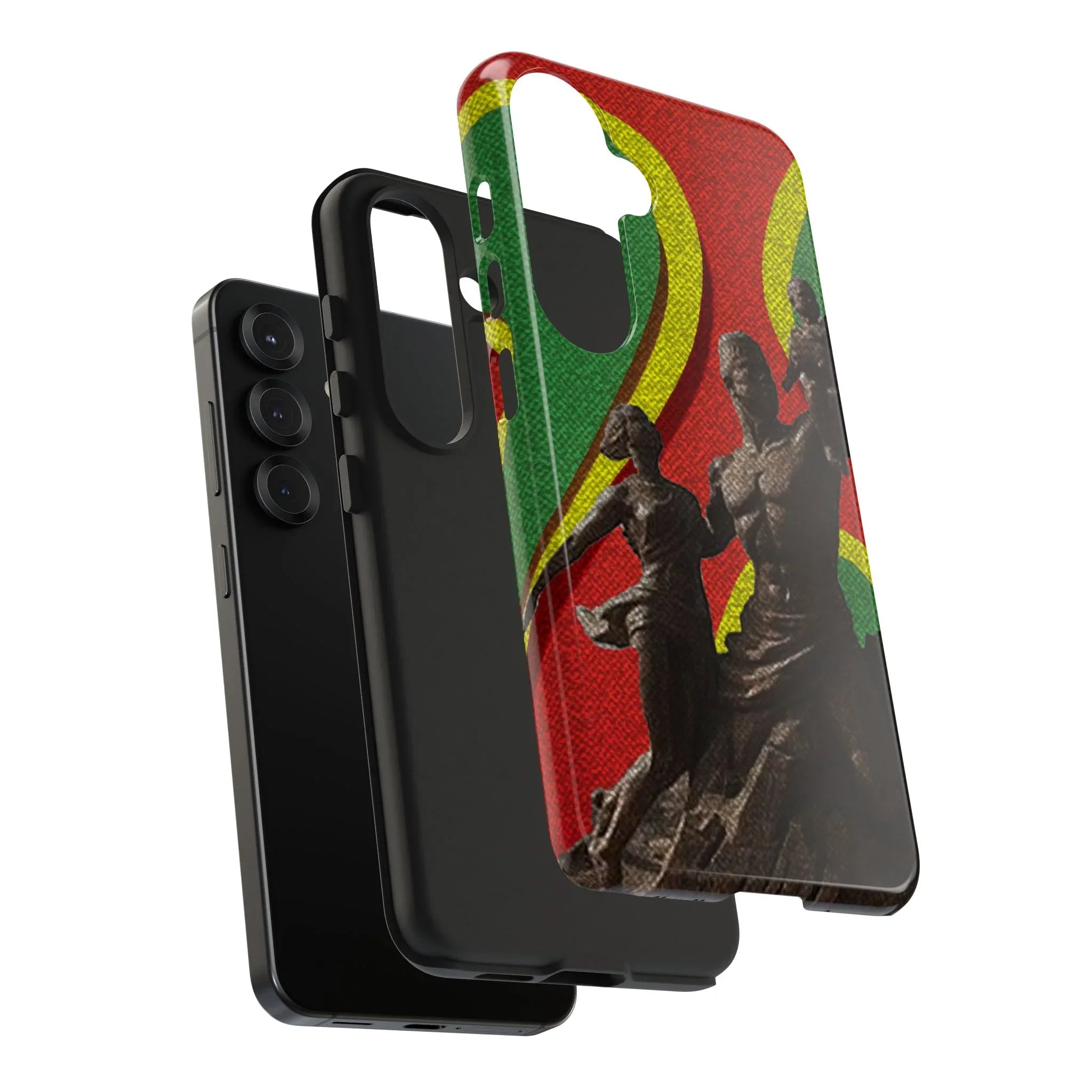 Senegal Tough Phone Case — Liberation Monument Retro Red, Green & Yellow Design - DiwaKi