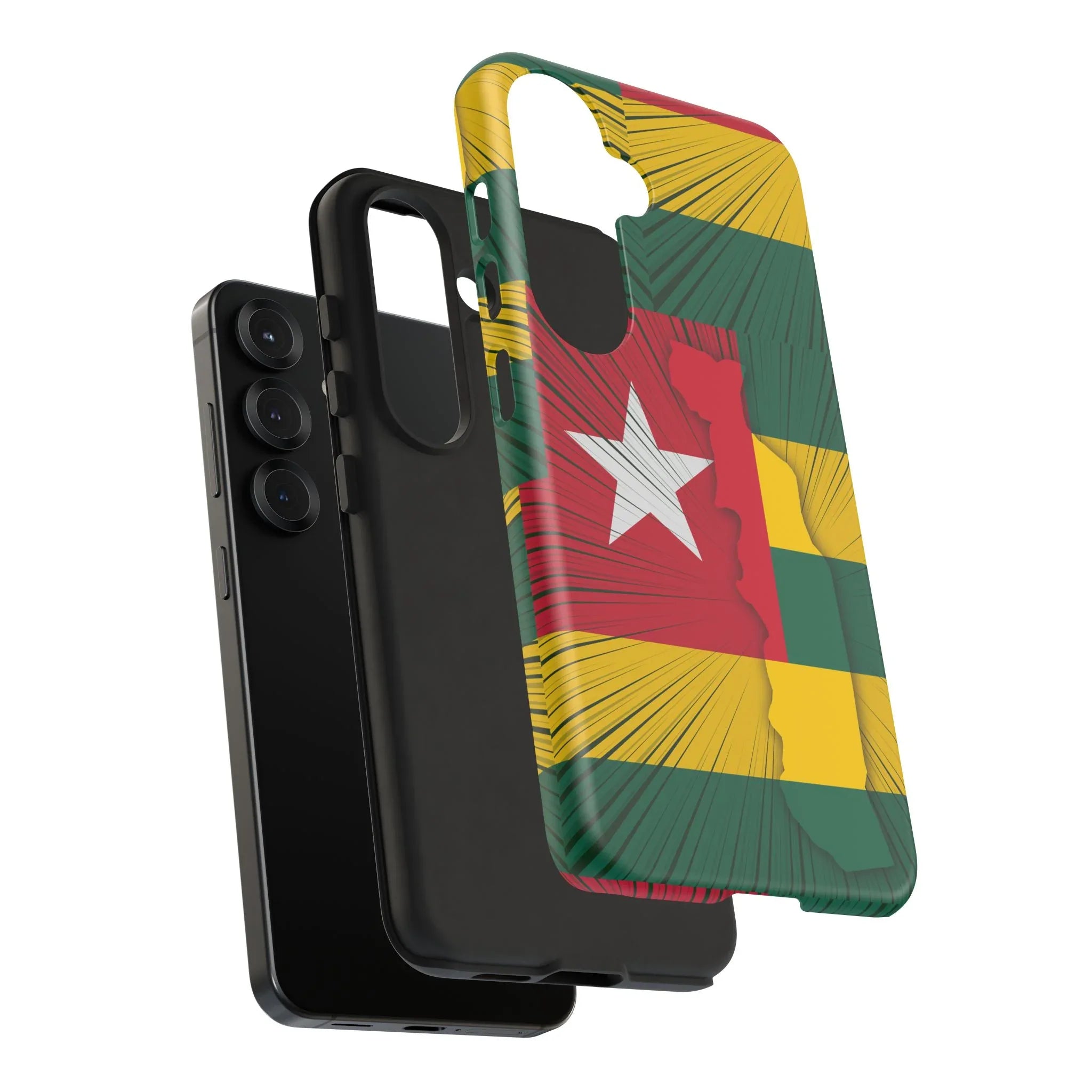 Togo Flag Tough Phone Case – Protective Stripe Design - DiwaKi