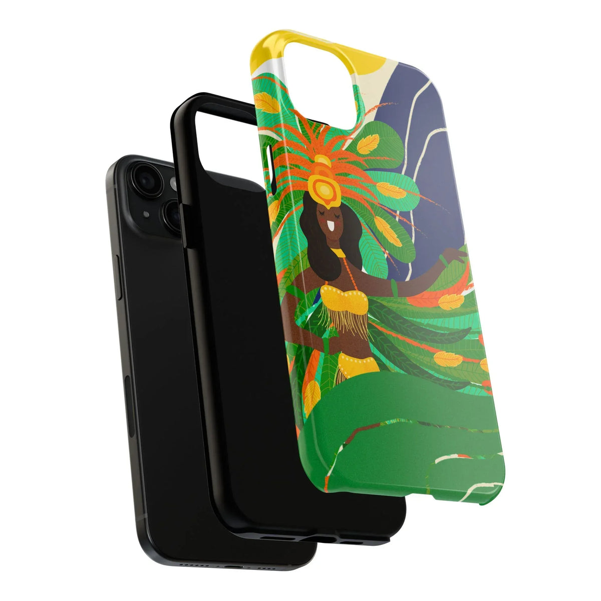 Brazil carnival Tough Phone Case — Statue of Liberty & American Flag Design - DiwaKi