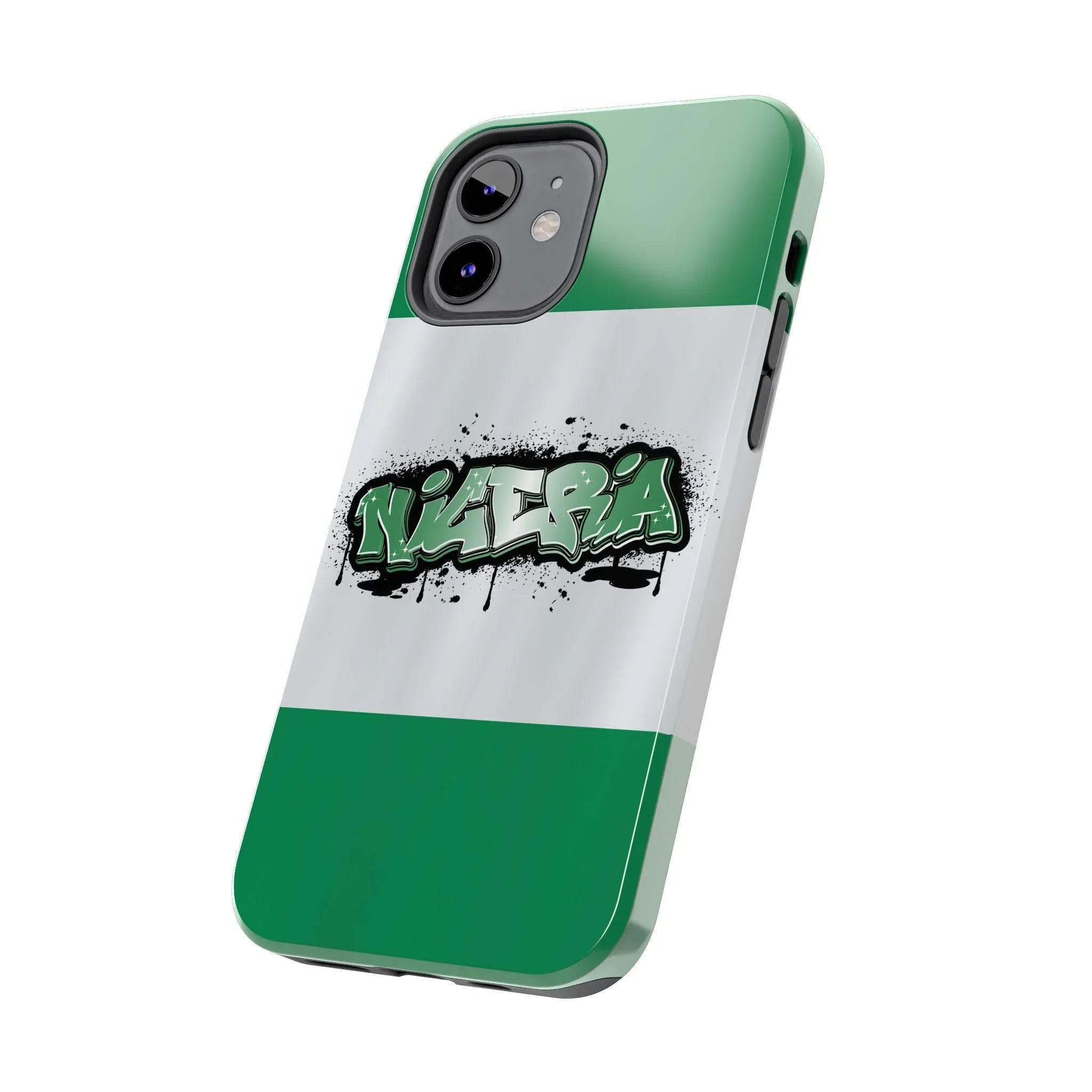 Tough Phone Case — Nigeria Flag Graffiti Design - DiwaKi