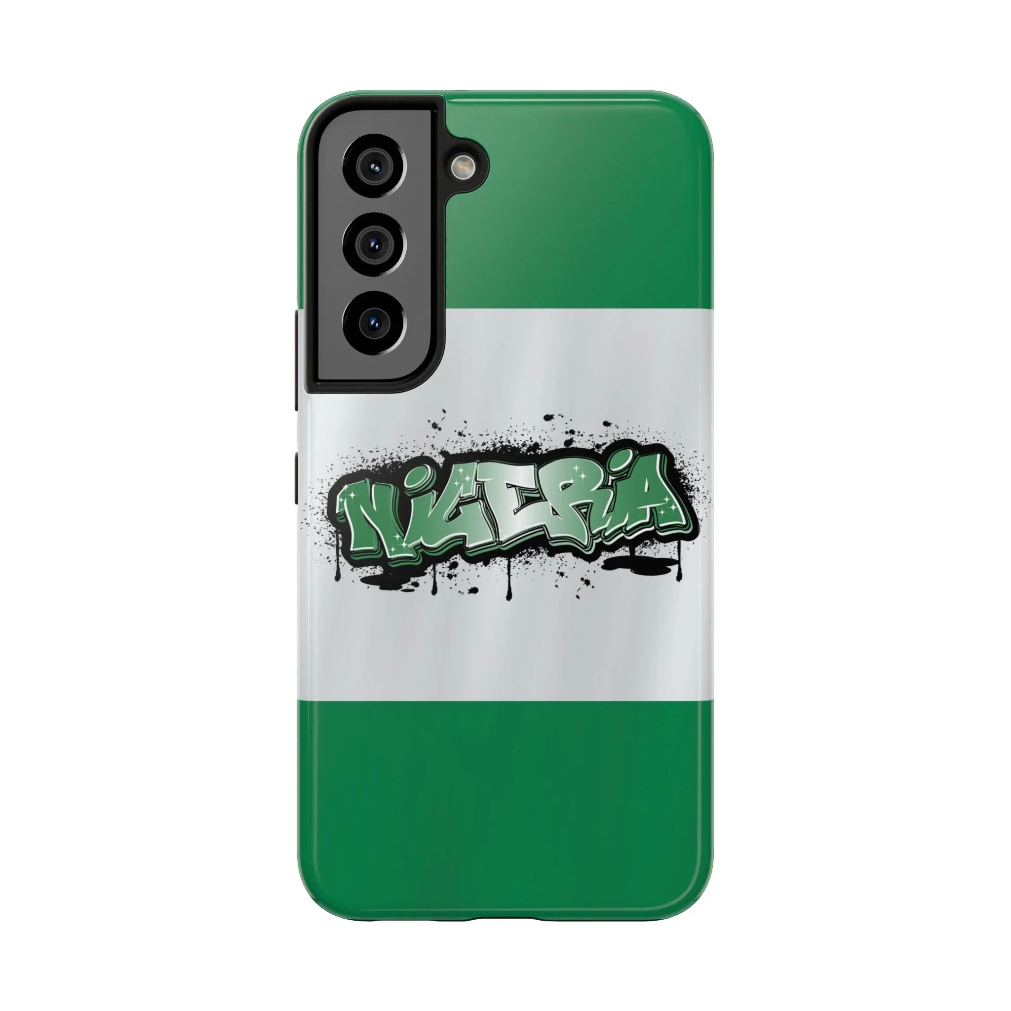 Tough Phone Case — Nigeria Flag Graffiti Design - DiwaKi