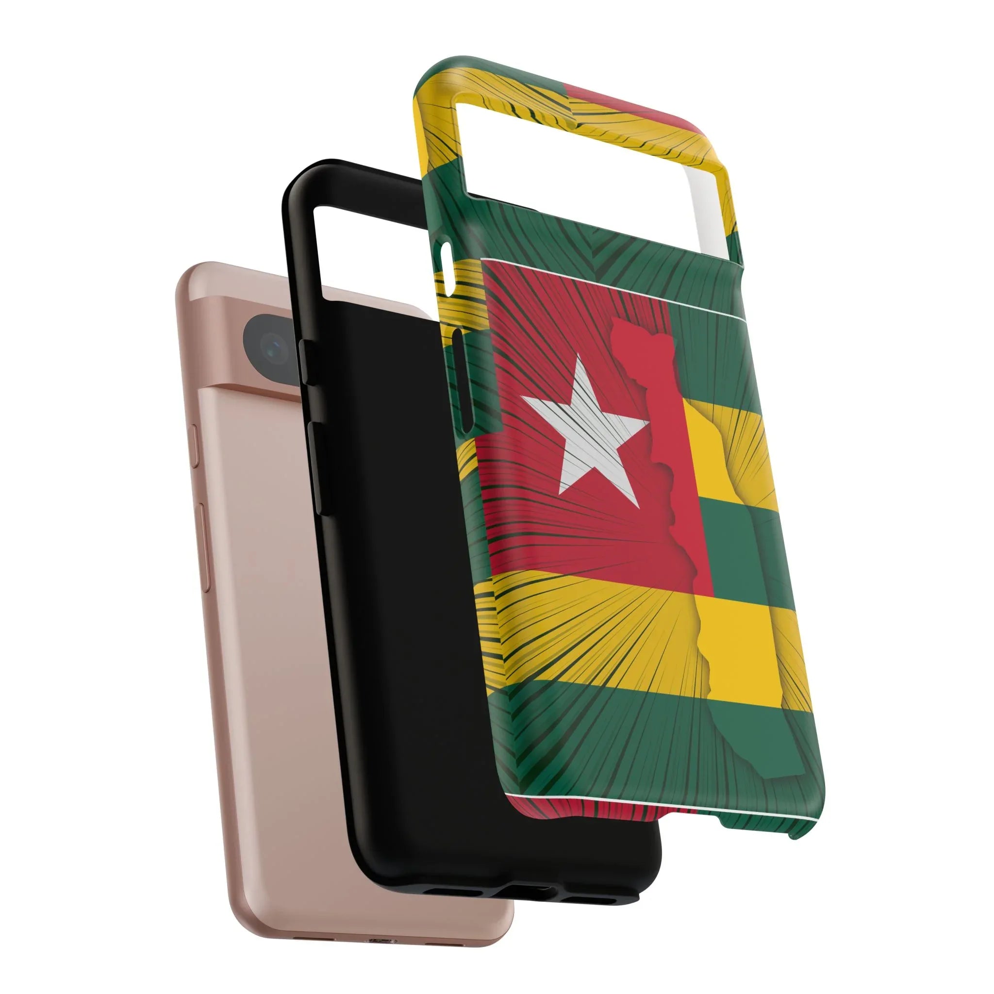 Togo Flag Tough Phone Case – Protective Stripe Design - DiwaKi