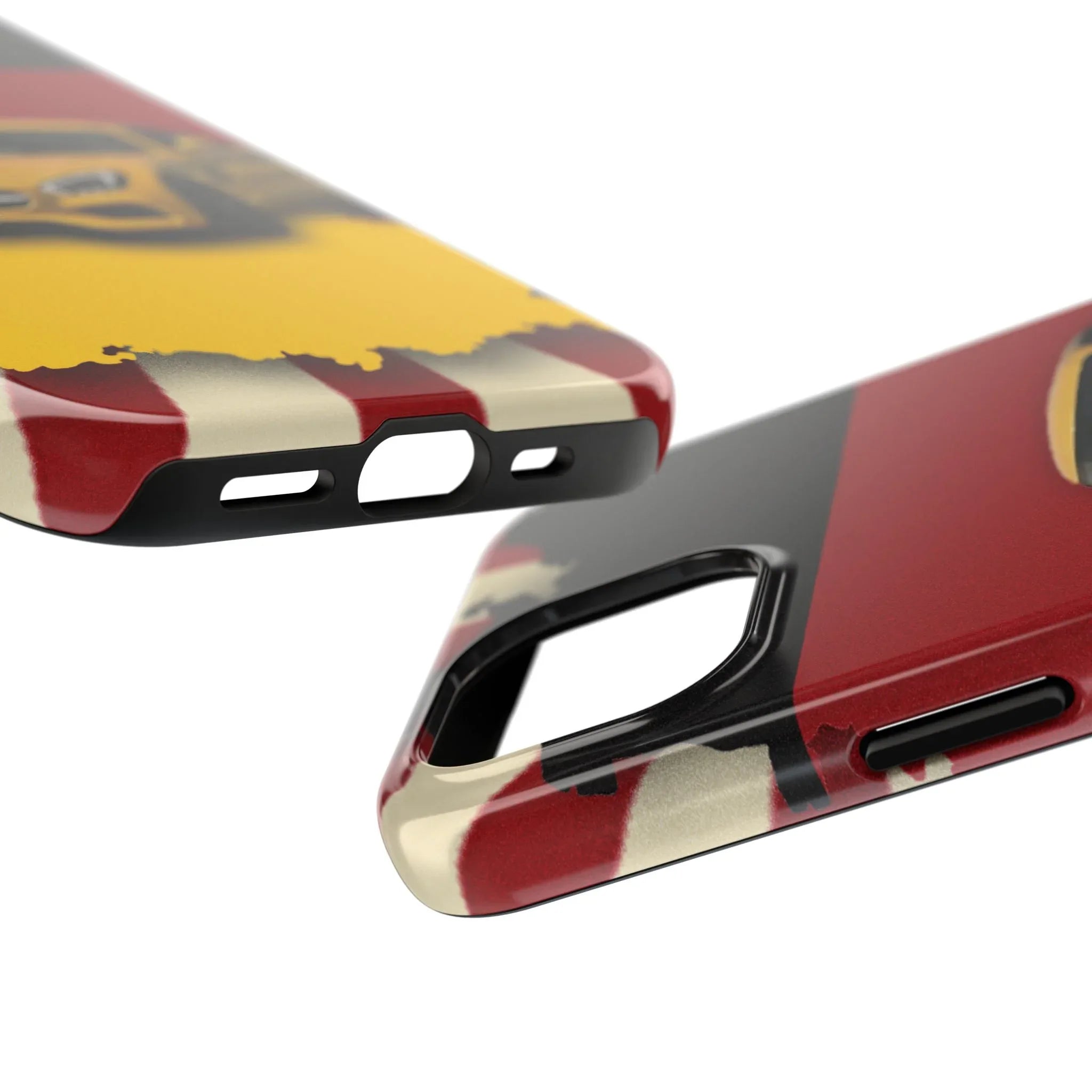 Mercedes Sports Car Tough Phone Case — Yellow GT on Red & Black Background - DiwaKi