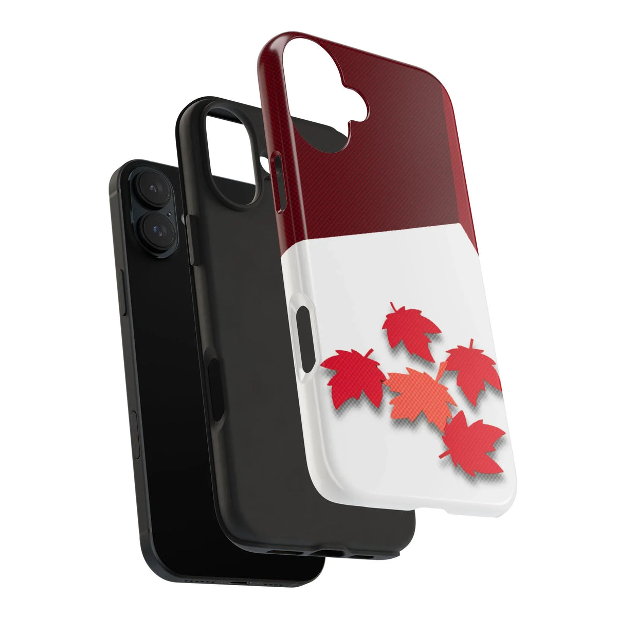 Canada Autumn Maple Tough Phone Case — Red & White Protective Fall Design - DiwaKi
