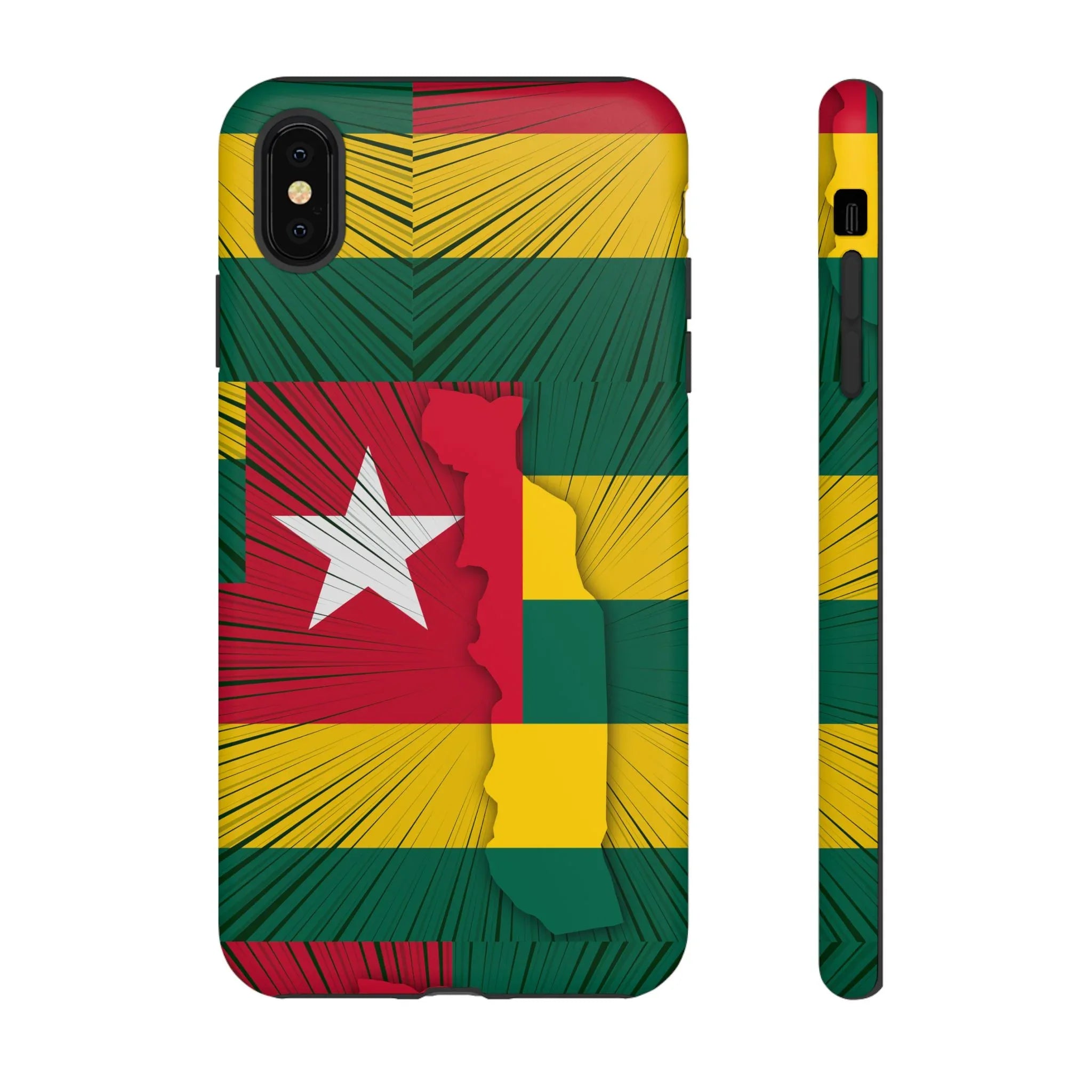 Togo Flag Tough Phone Case – Protective Stripe Design - DiwaKi